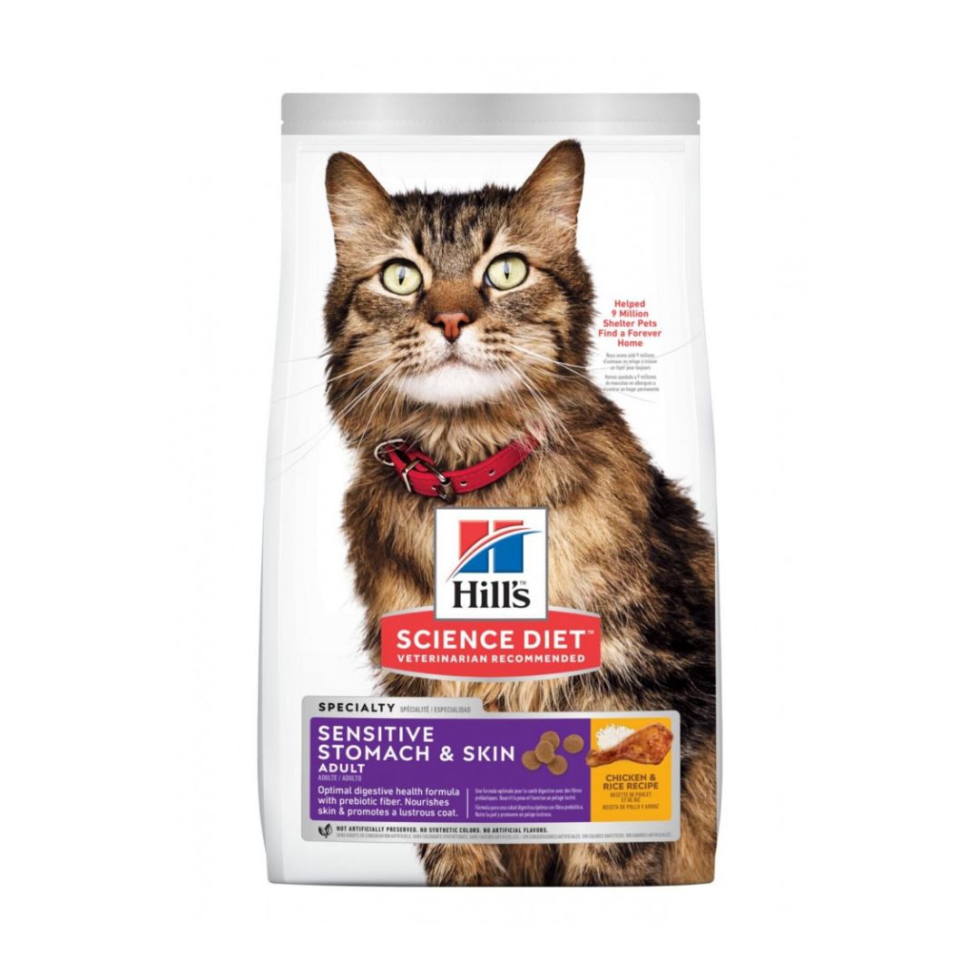 Hill's Science Diet Feline Adult Sensitive Stomach & Skin Dry Cat Food image 2