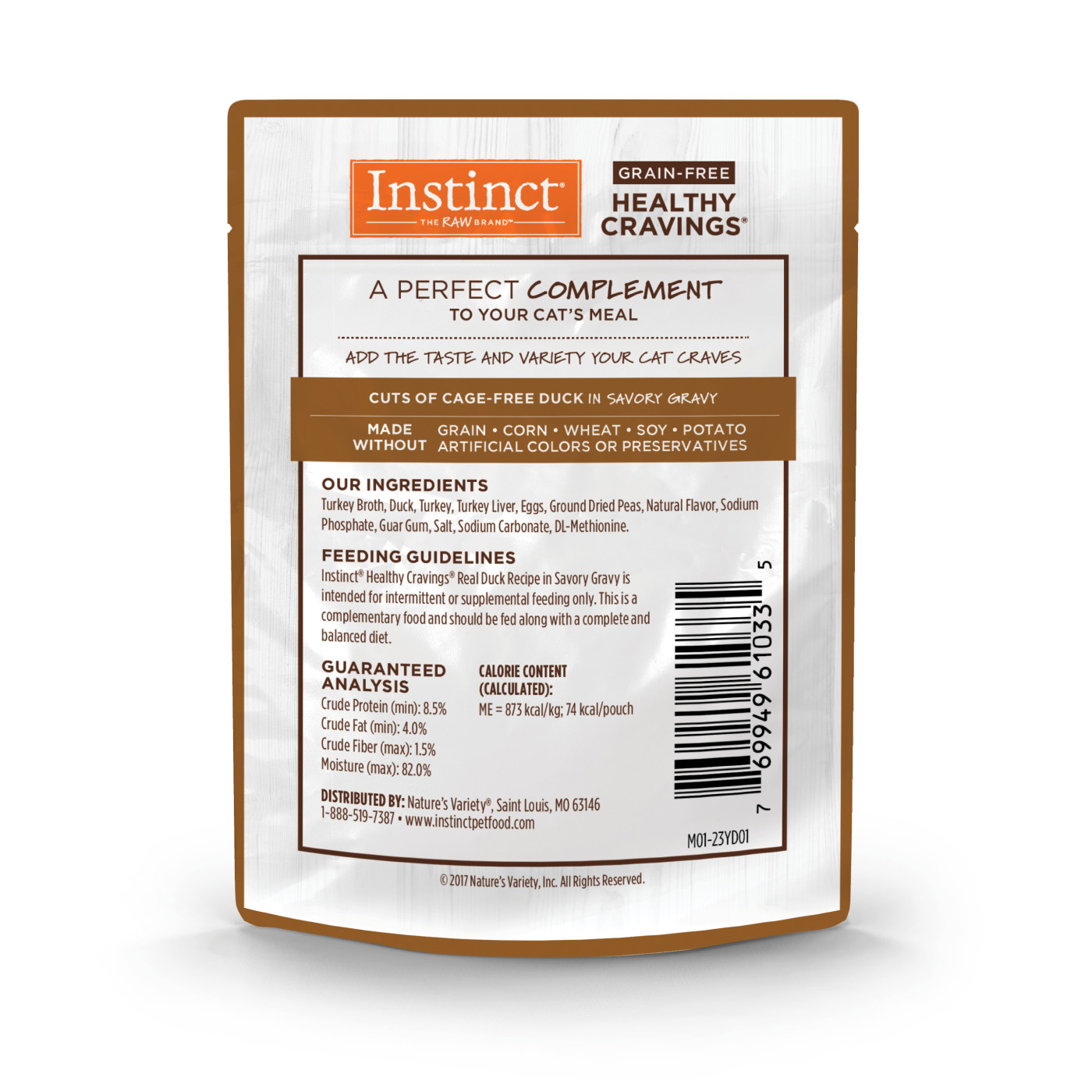 Instinct Healthy Cravings Cat 3oz Grain Free Real Duck Wet Cat Food Topper image 4
