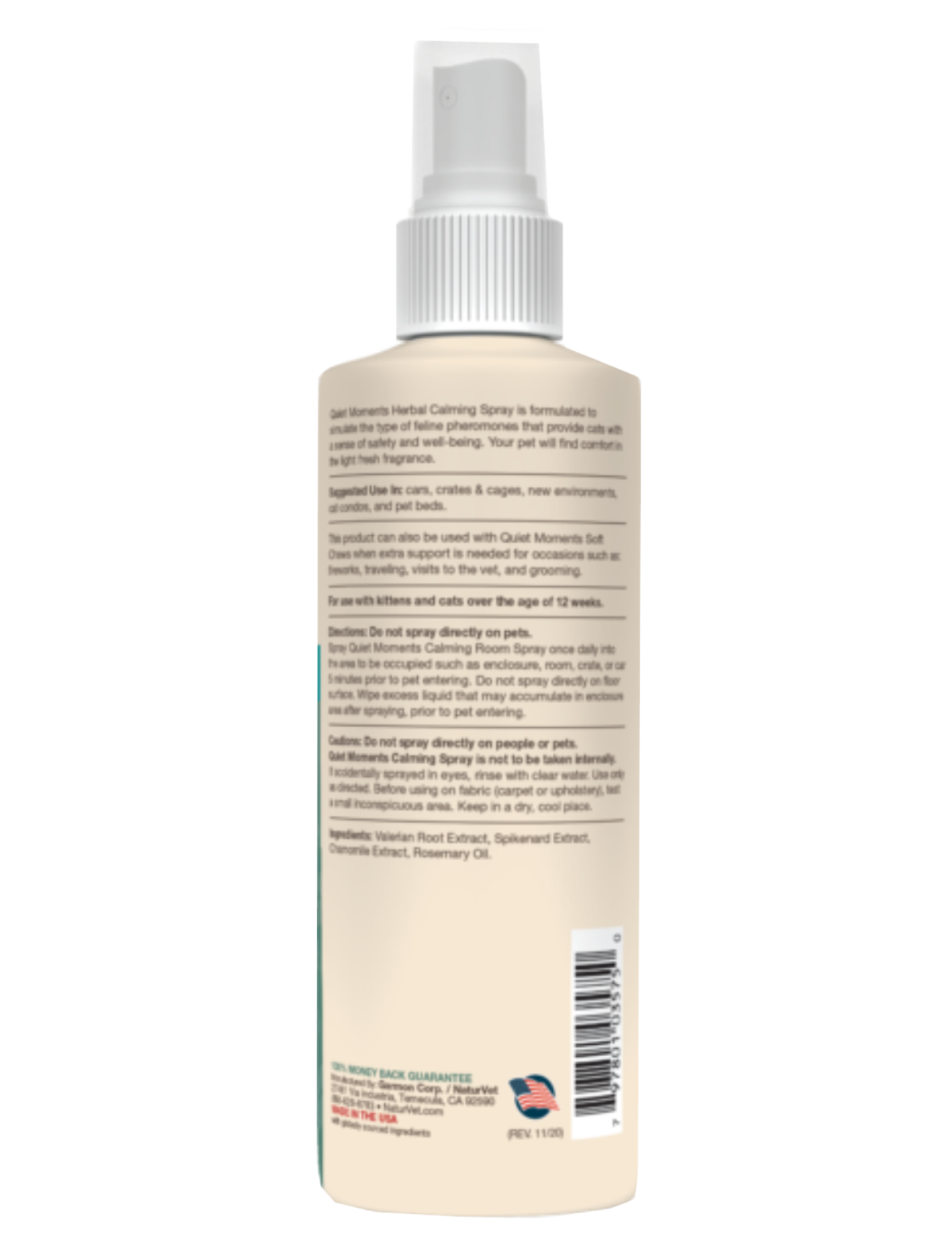 Naturvet Quiet Moments Herbal Calming Spray Feline 8 fl.oz  image 2
