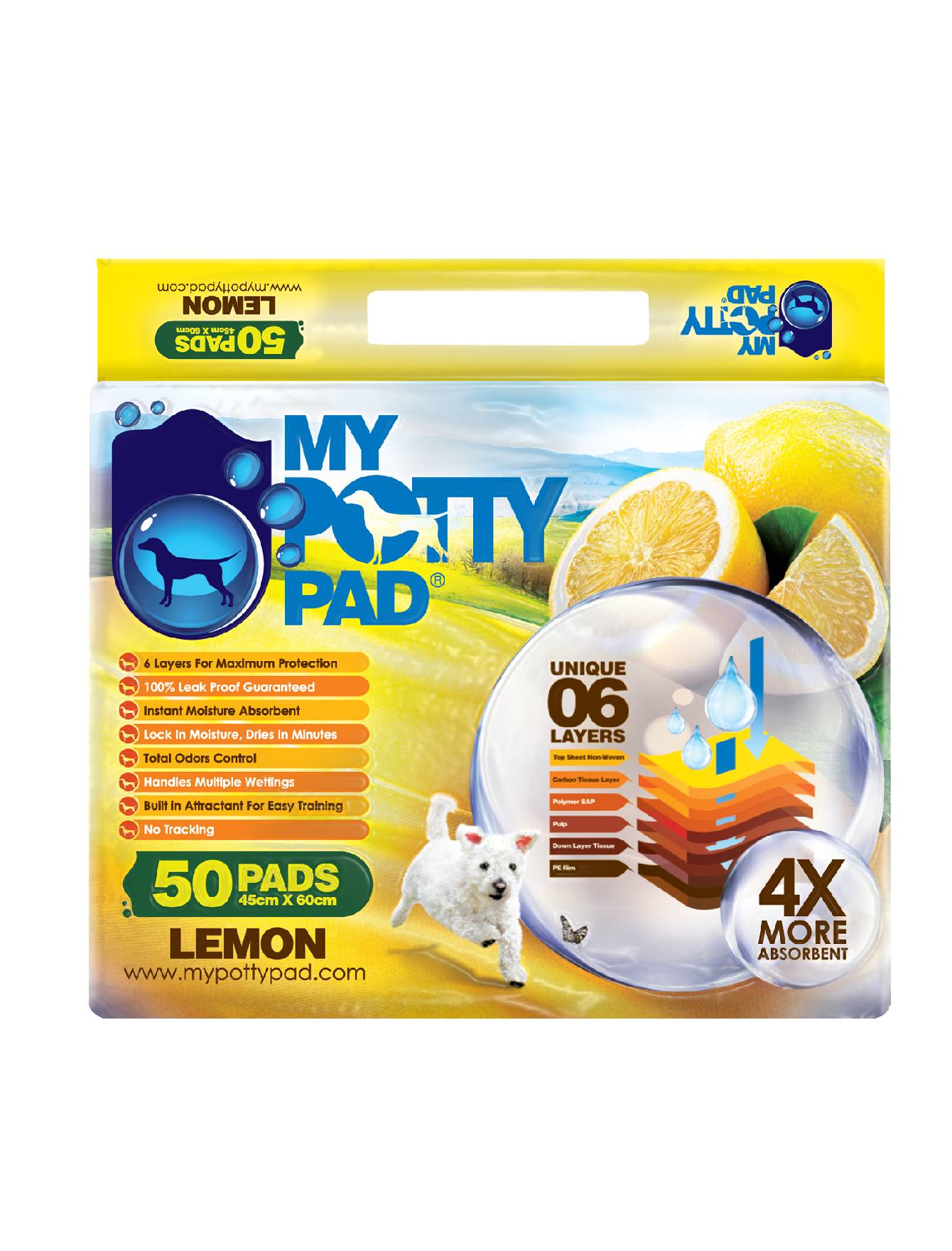 My Potty Pad Lemon Pee Pad For Dogs (S) 100pcs image 11