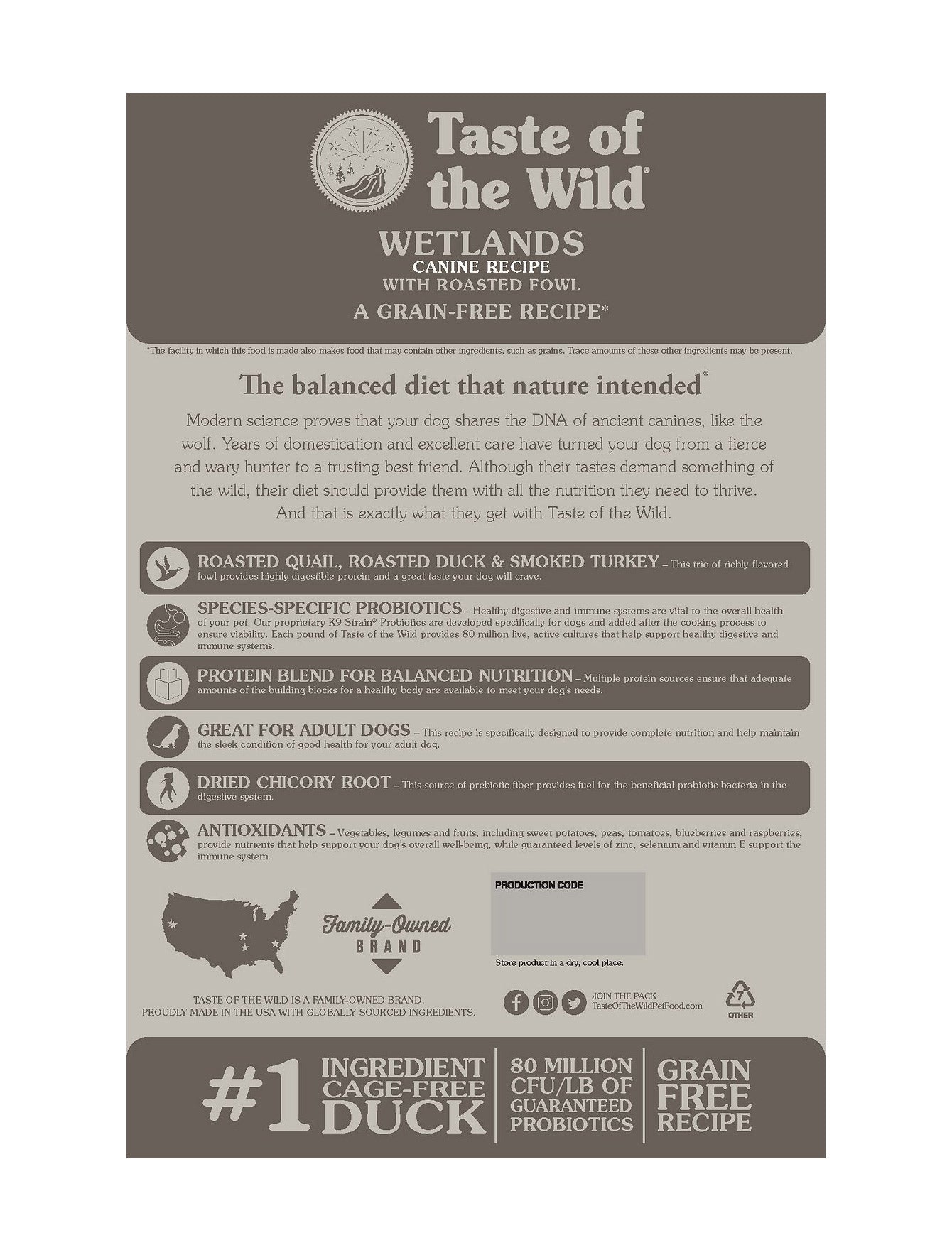 Taste of the Wild Dog 2kg Wetlands Canine Roasted Fowl Dry Dog Food image 2