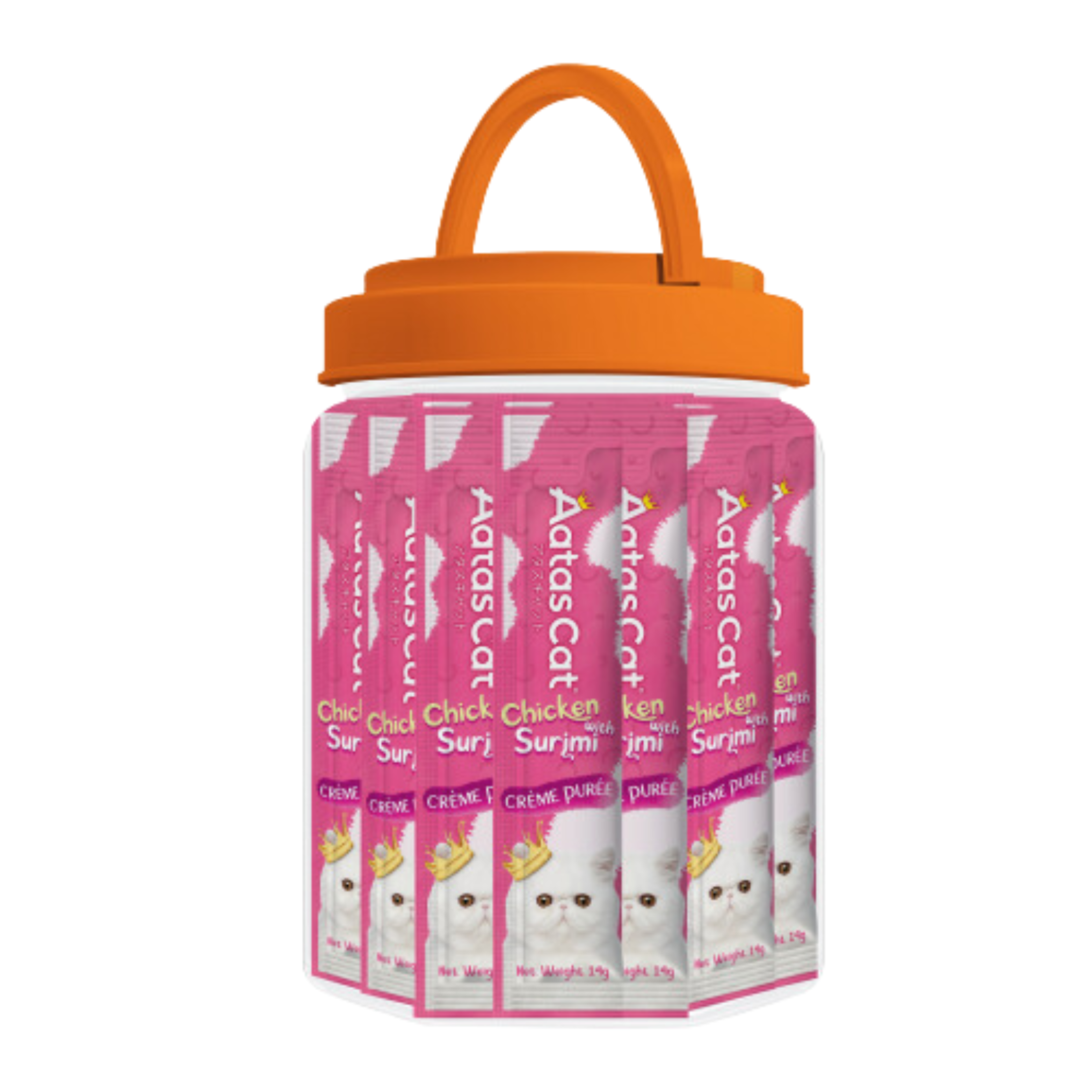 Aatas Cat 14gx50 Creme Puree Chicken With Surimi Cat Snack image 2