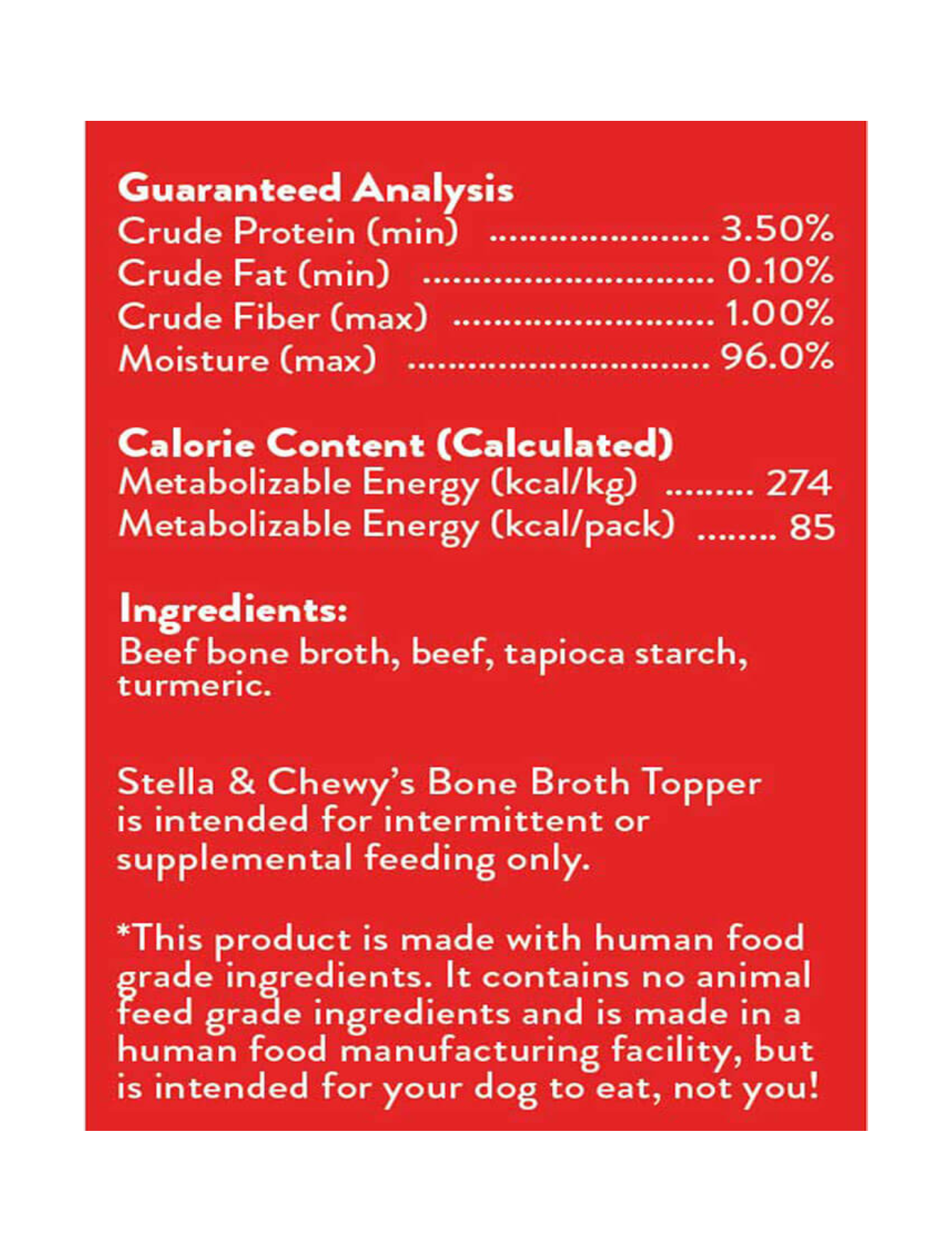 Stella & Chewy's Broth Topper 325ml Grass-Fed Beef Wet Dog Food image 4