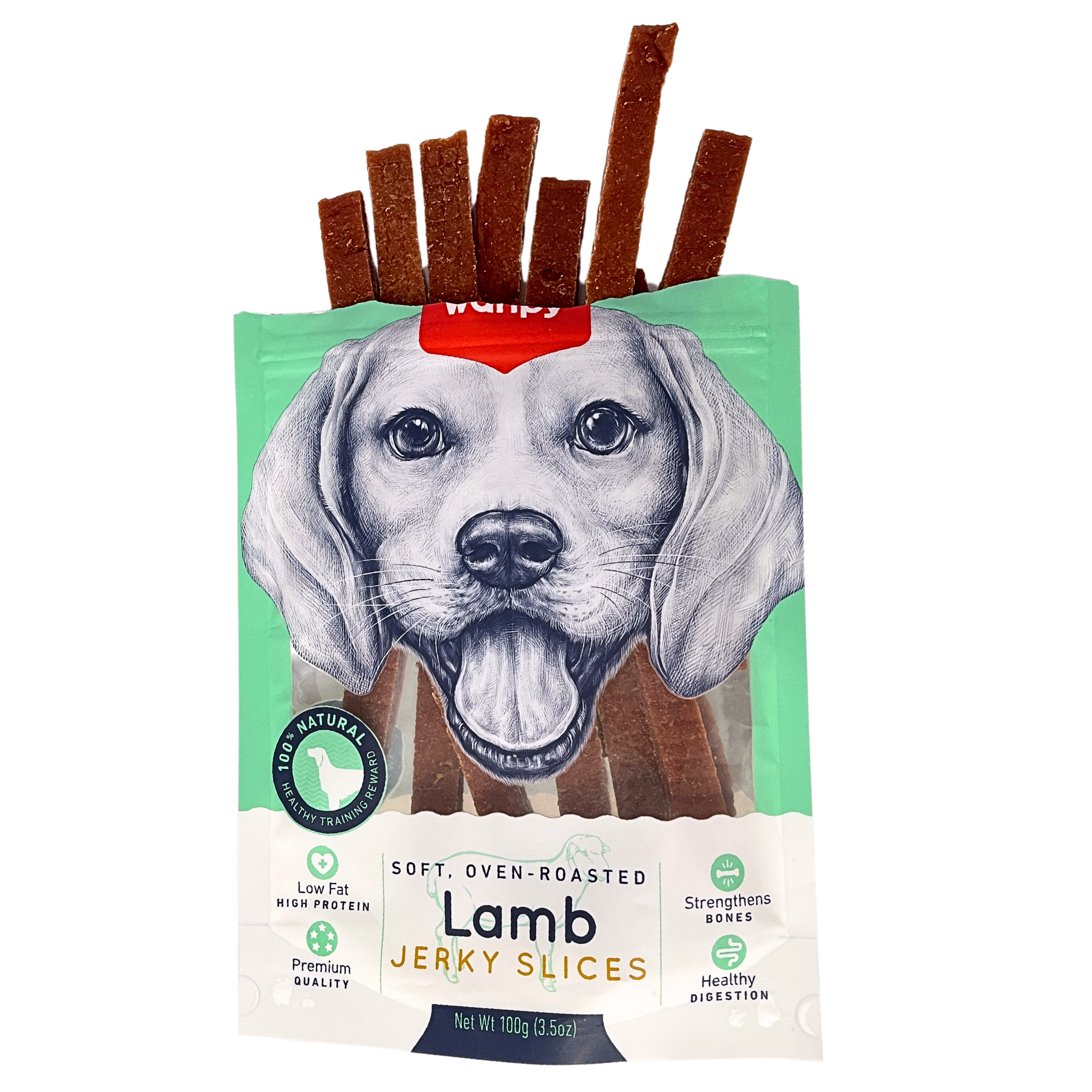 Wanpy Soft Oven-Roasted Lamb Jerky Slices 100g Dog Snack image 5