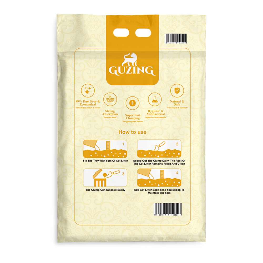 Guzing 10L (6kg) Lemon Bentonite Cat Litter image 2