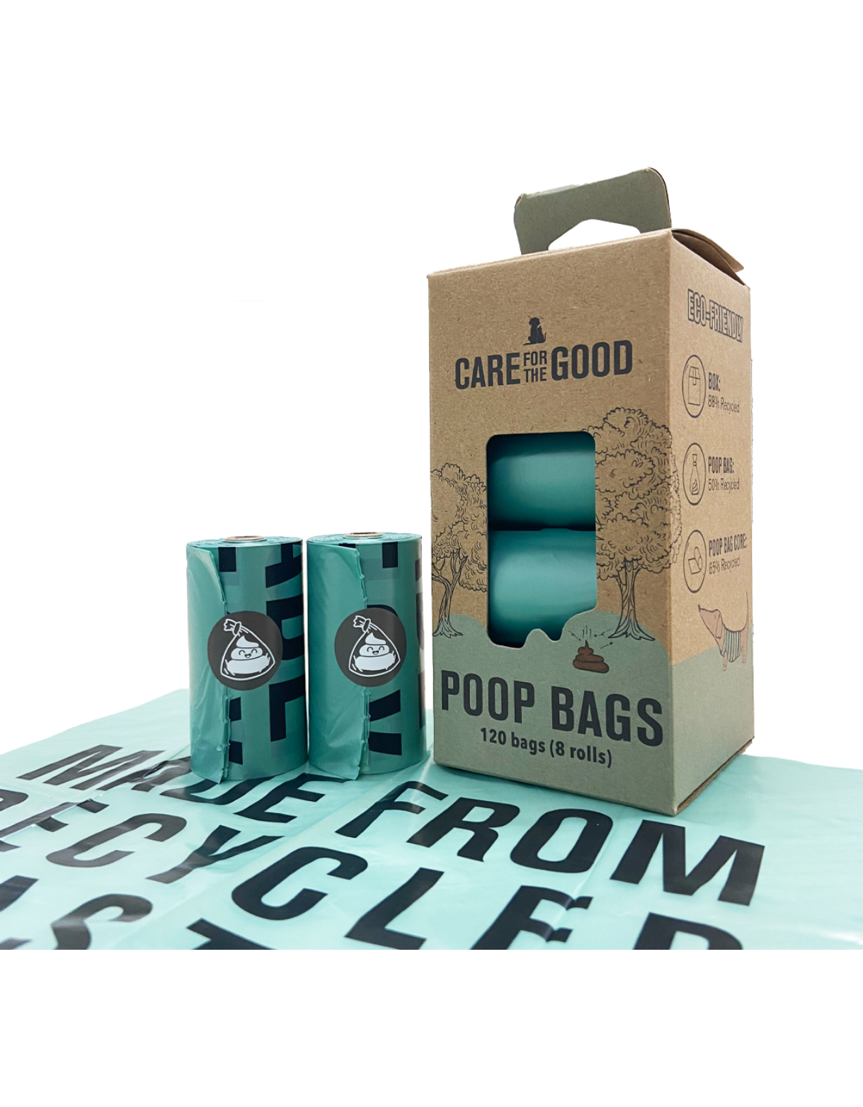 Care for the Good Unscented Poop Bag 8 Rolls image 4