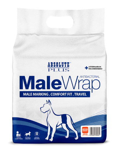 Absolute Plus Comfort Fit Antibacterial Disposable Male Wraps Large: 8 PCS image 3