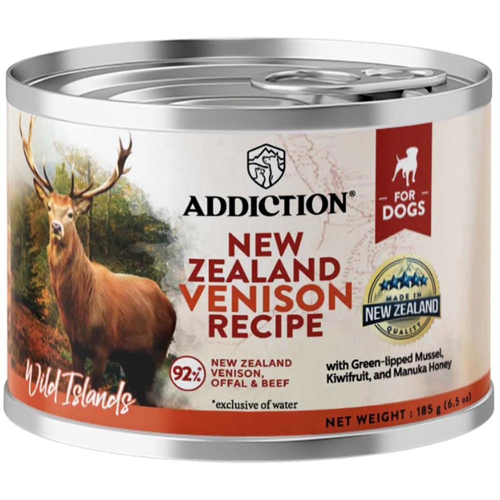 Addiction Dog Wild Islands 185g Venison Meats Grain Free Wet Canned Dog Food image 1