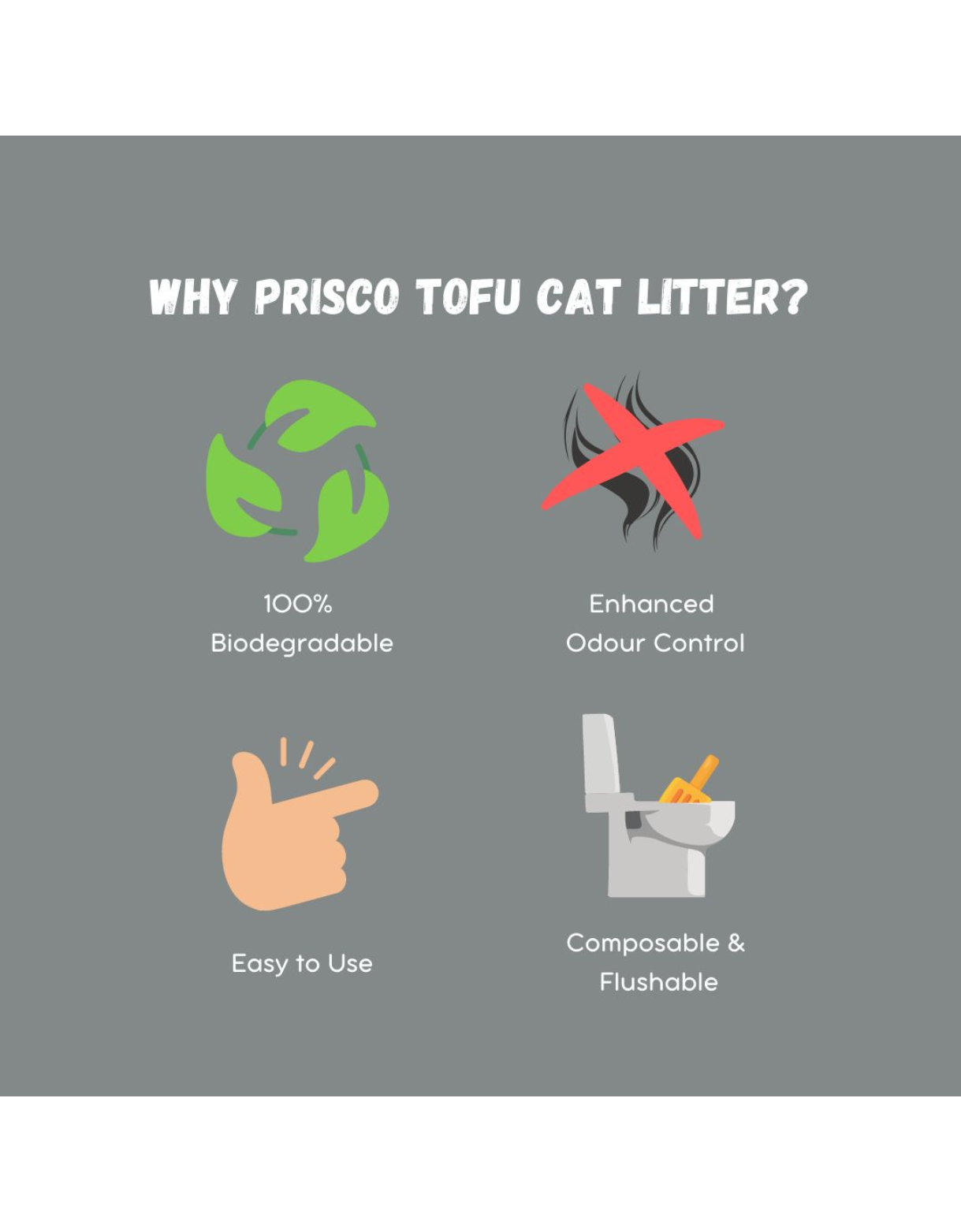 Prisco Tofu Cat Litter 7L Charcoal image 3