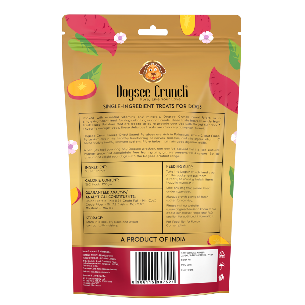 Dogsee Crunch Freeze Dried Sweet Potato 15g Dog Treats image 2