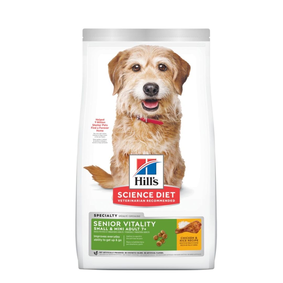 Hill's Science Diet Canine Small and Mini Adult 7+ Youthful Vitality Chicken & Rice Recipe Dry Dog Food image 3