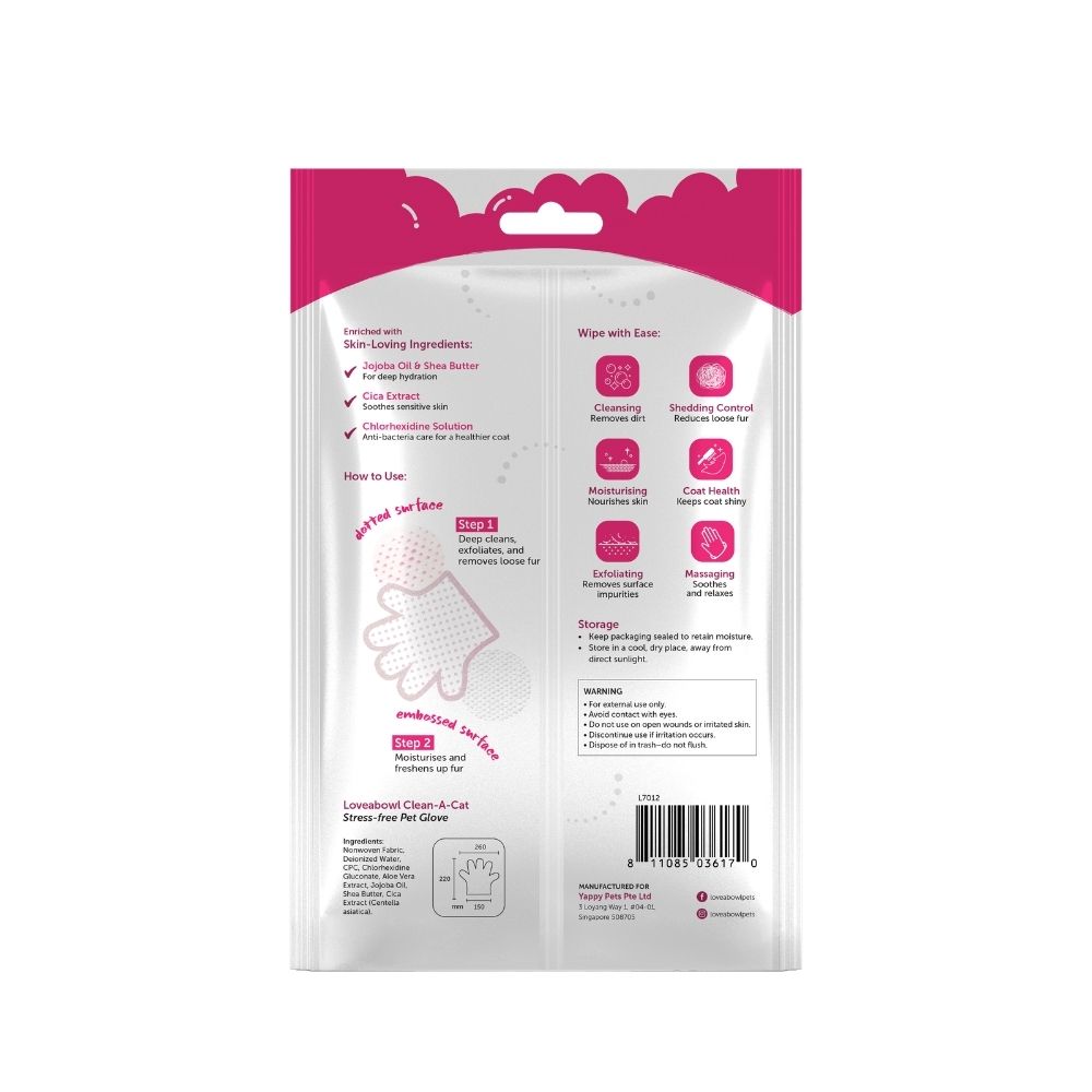 Loveabowl Cat Clean-A-Cat 10pcs Original Cica Pet Glove image 2