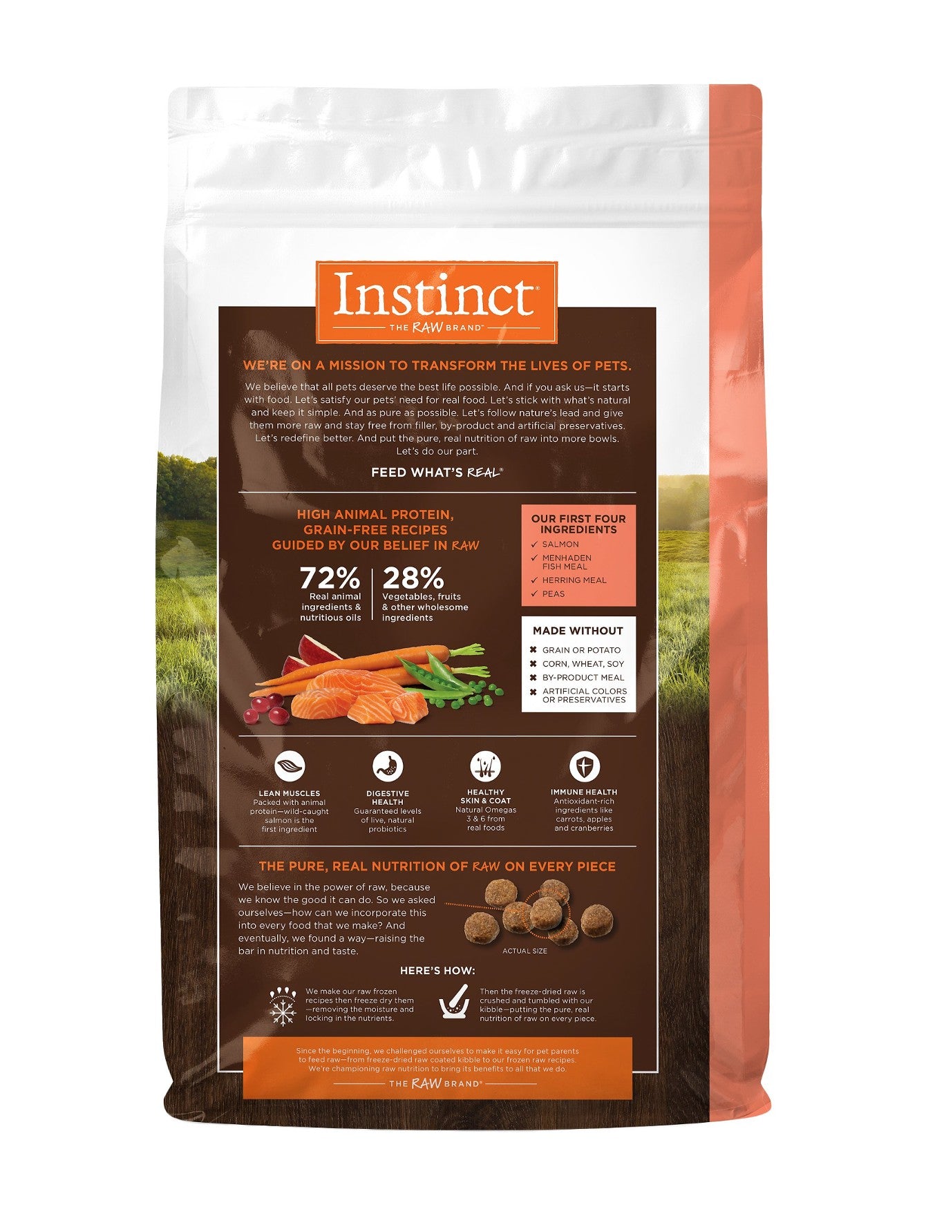 Instinct Original Dog 1lb Grain Free Recipe with Real Salmon Dry Dog Food image 3