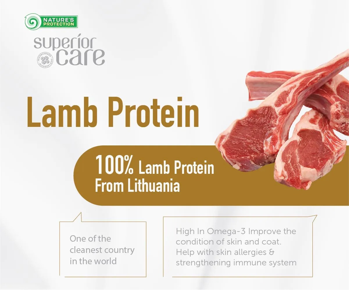 Nature's Protection Dog 1.5kg Superior Care White Dogs Lamb Small Breed Dry Dog Food image 5