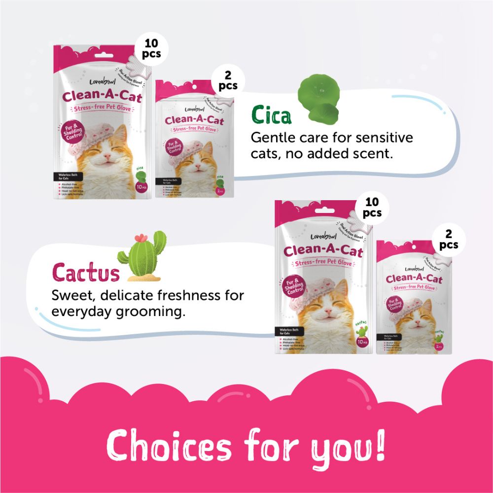 Loveabowl Cat Clean-A-Cat 10pcs Original Cica Pet Glove image 4
