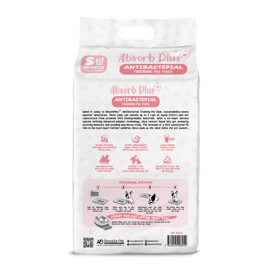 Absorb Plus 100pcs (Small) 35x45cm Antibacterial Training Pee Pad image 6