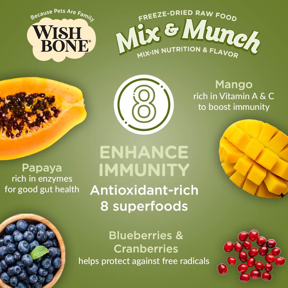 Wishbone Cat 350g Mix & Munch Lamb Goat and Chicken Freeze Dried Raw Cat Food image 4