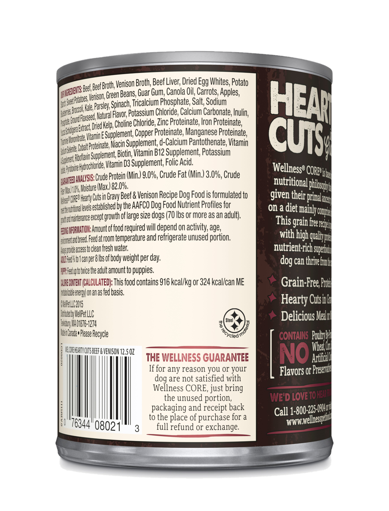 Wellness CORE Hearty Cuts in Gravy Beef & Venison Wet Dog Food 354g image 2