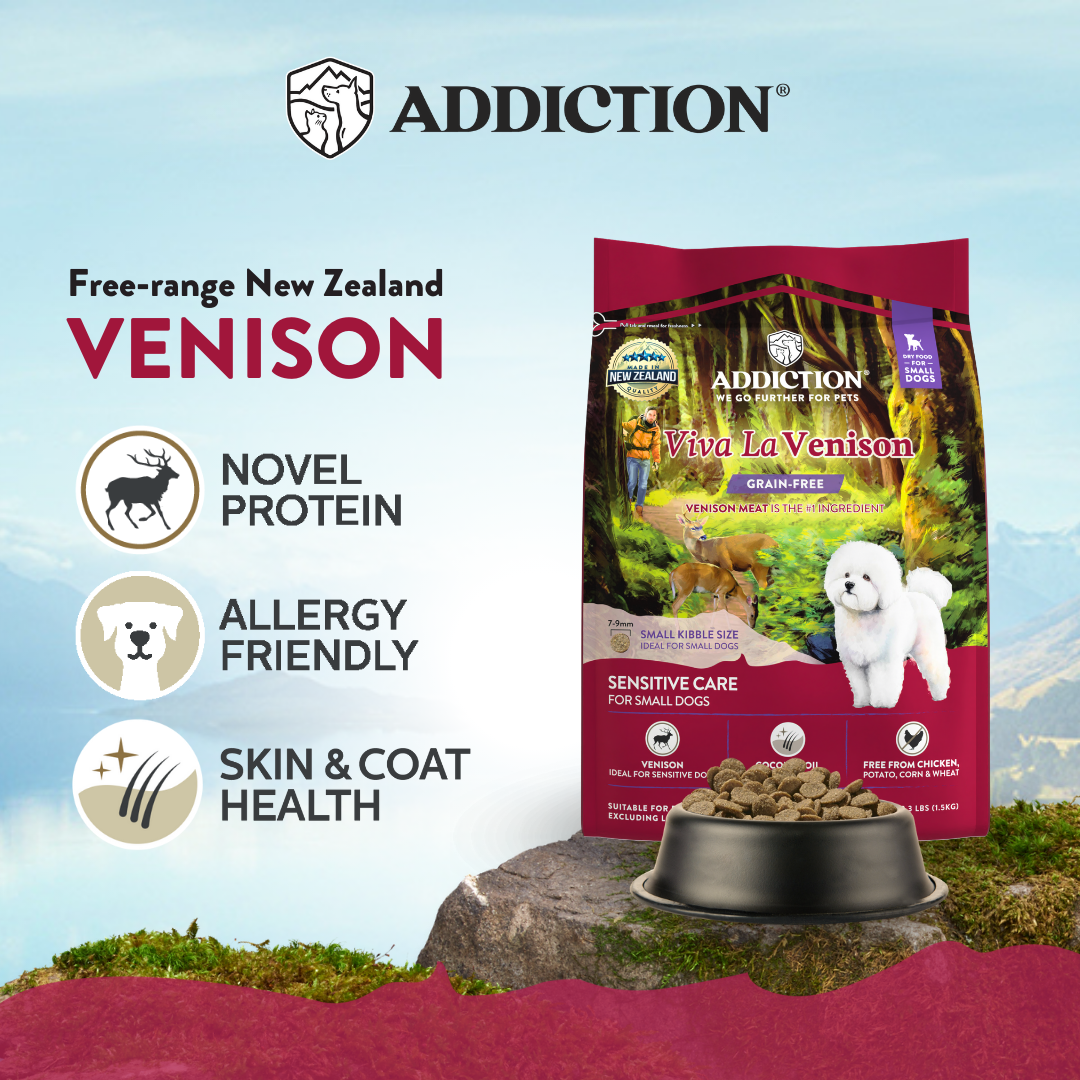Addiction Dog 1.5kg Small Breed Viva La Venison Dry Dog Food image 3