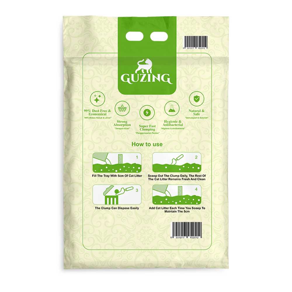 Guzing 10L (6kg) Apple Bentonite Cat Litter image 2