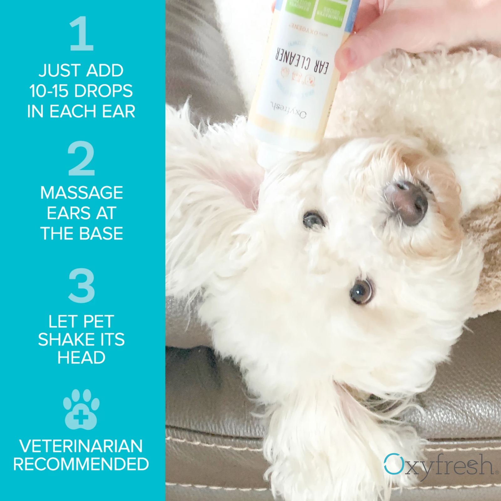 Oxyfresh 30ml (1oz) Advanced Ear Cleaner for Dogs & Cats image 2