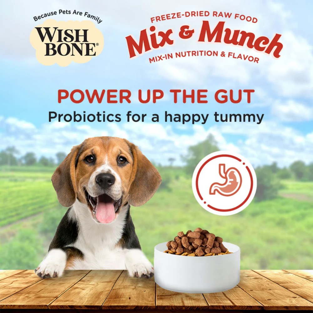 Wishbone Dog 350g Mix & Munch Beef & Venison Grain-Free Freeze-Dried Raw Food Dog Food Topper image 3