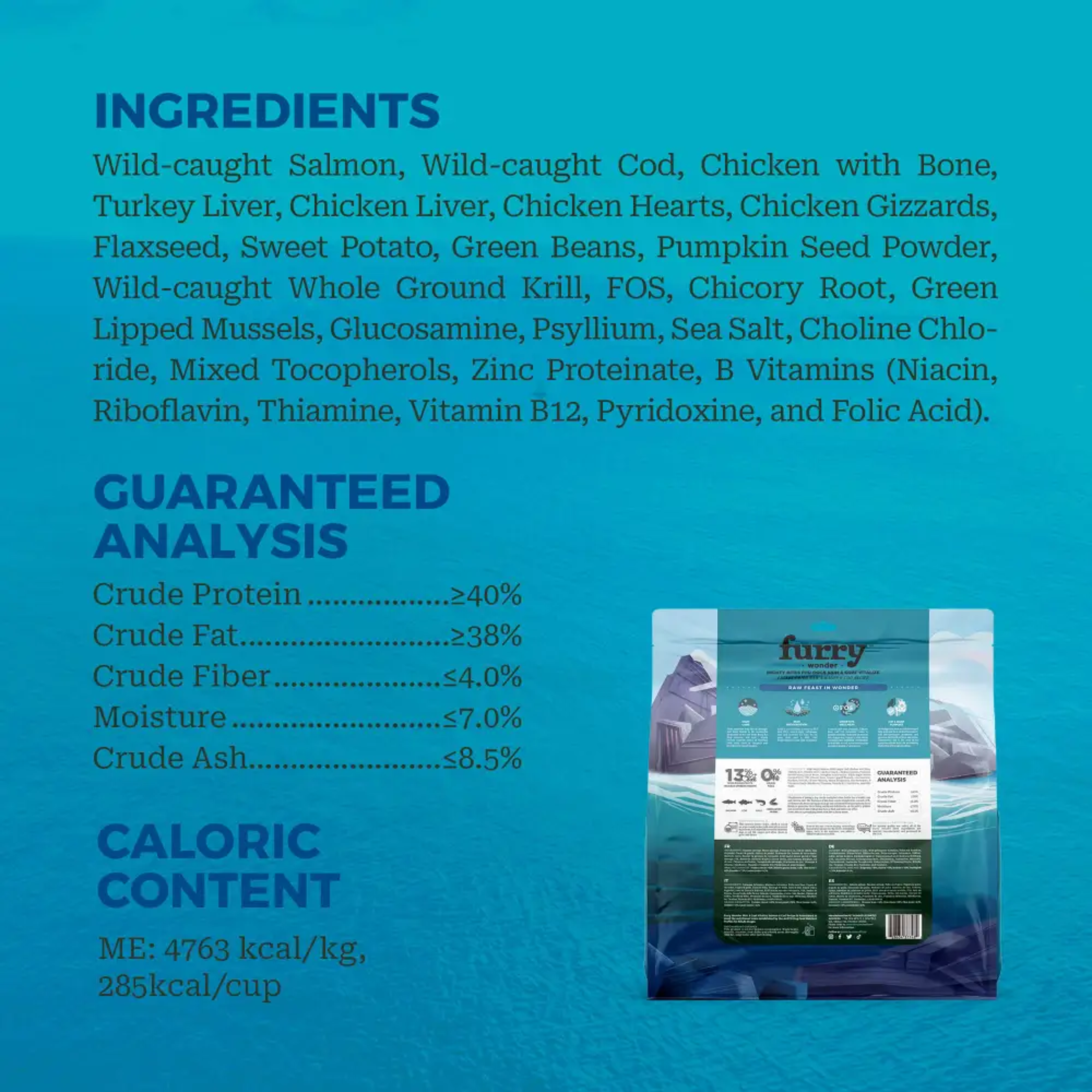 Furry Wonder Skin & Coat Vitalize Freeze-dried Raw Recipe For Dogs 50g (Trial Pack) image 8