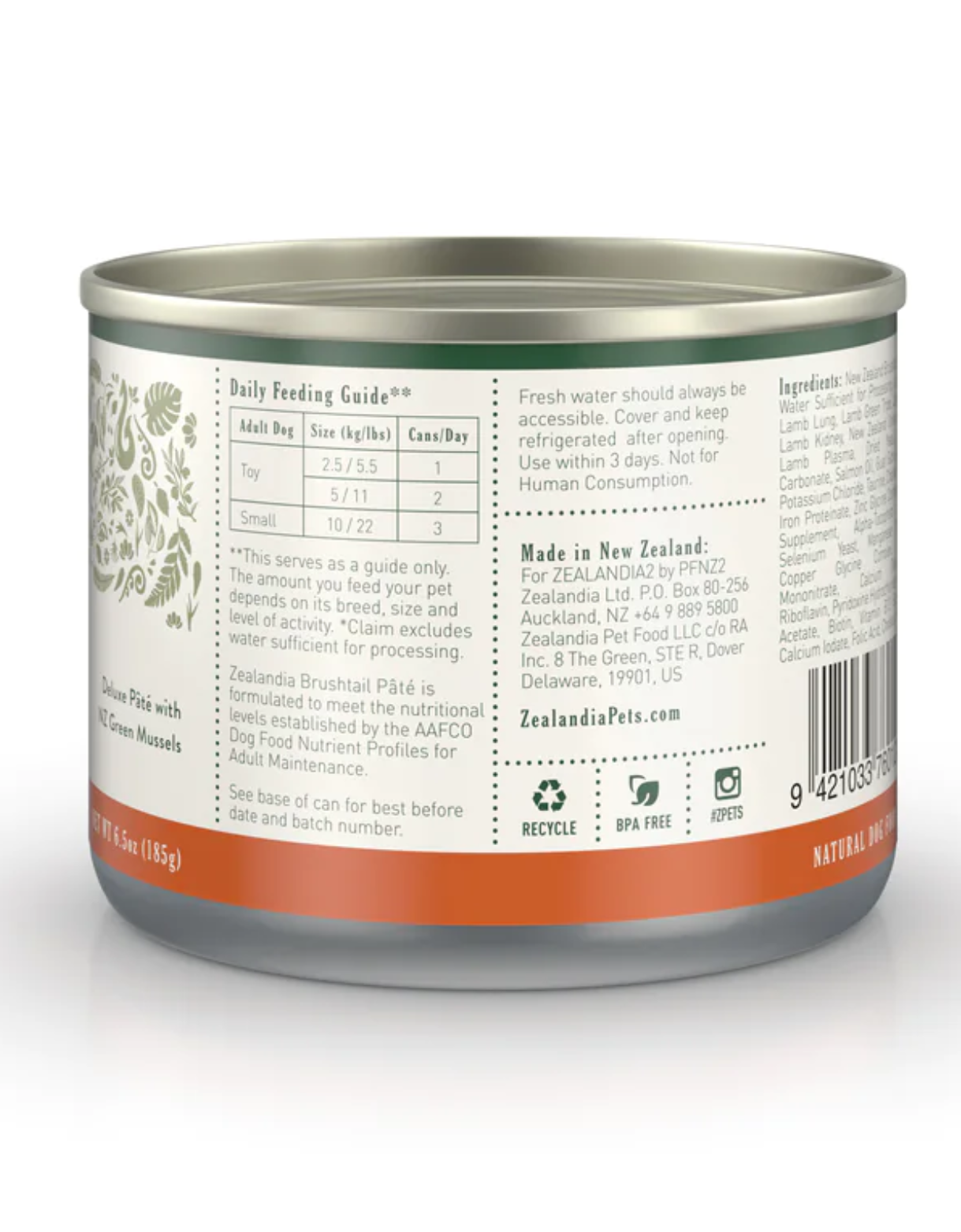 Zealandia Dog 170g Brushtail Pate Wet Dog Food image 4
