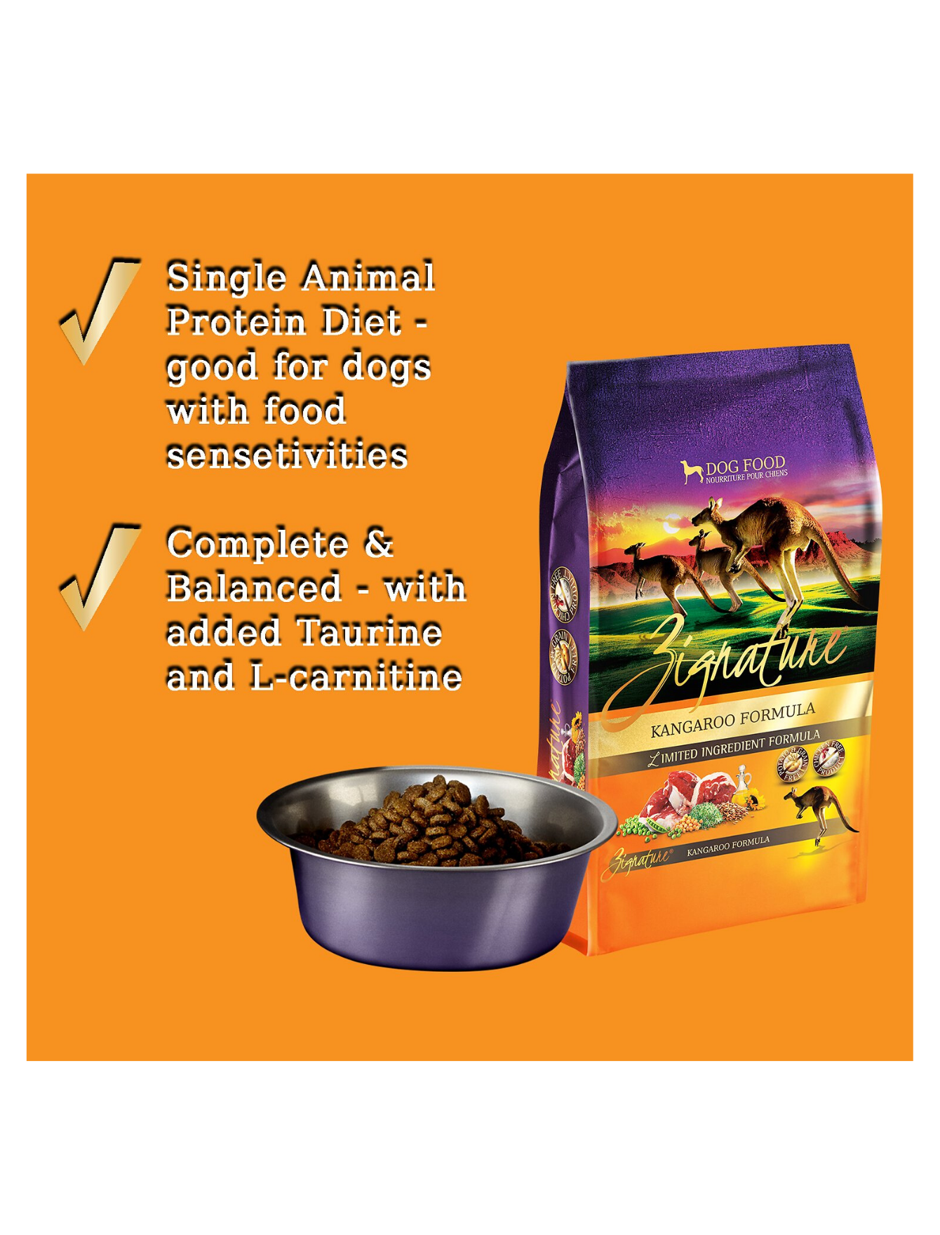 Zignature 11.3kg Kangaroo Formula Dry Dog Food image 2