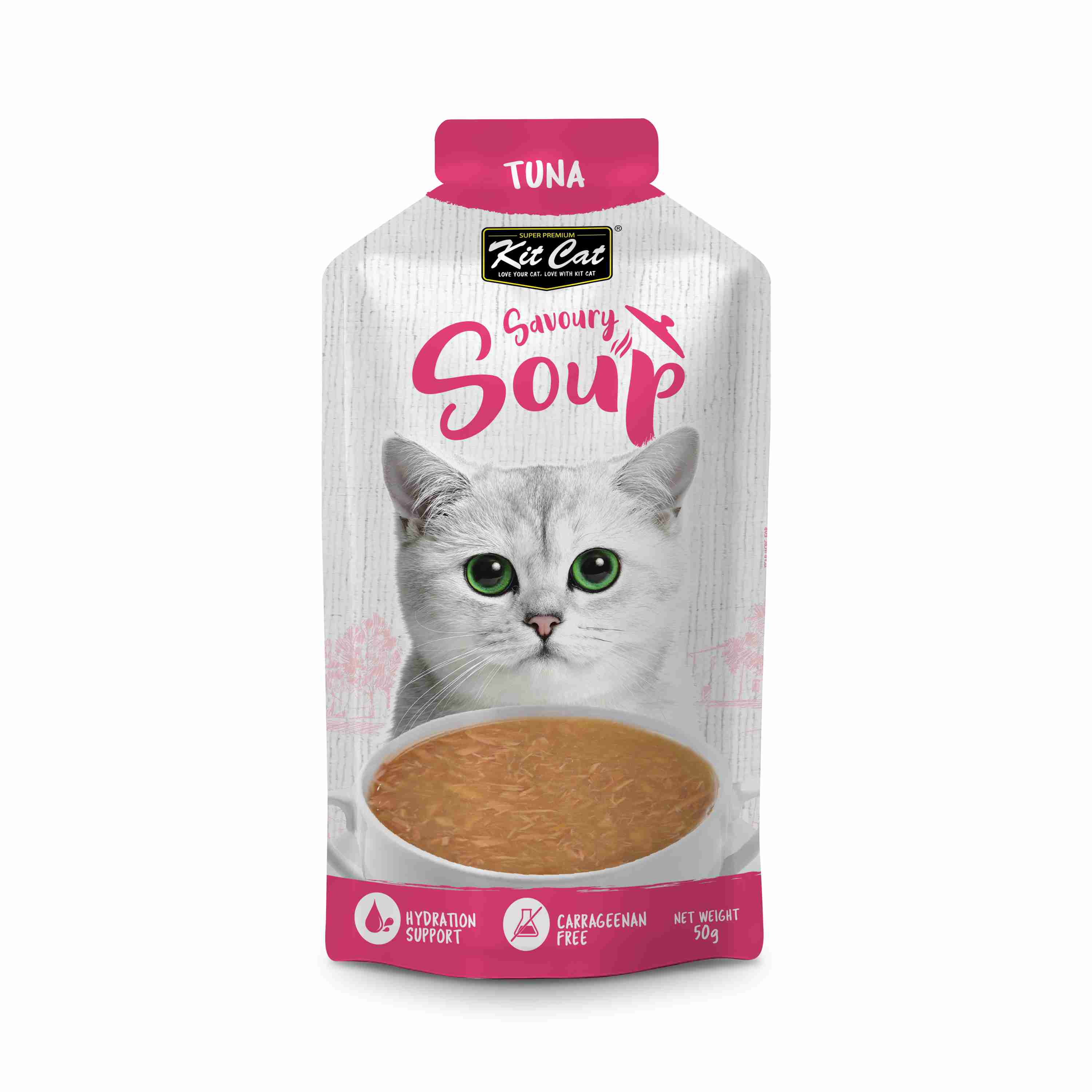 Kit Cat Savoury Soup 50gX6 Pouches Tuna Wet Cat Food image 2