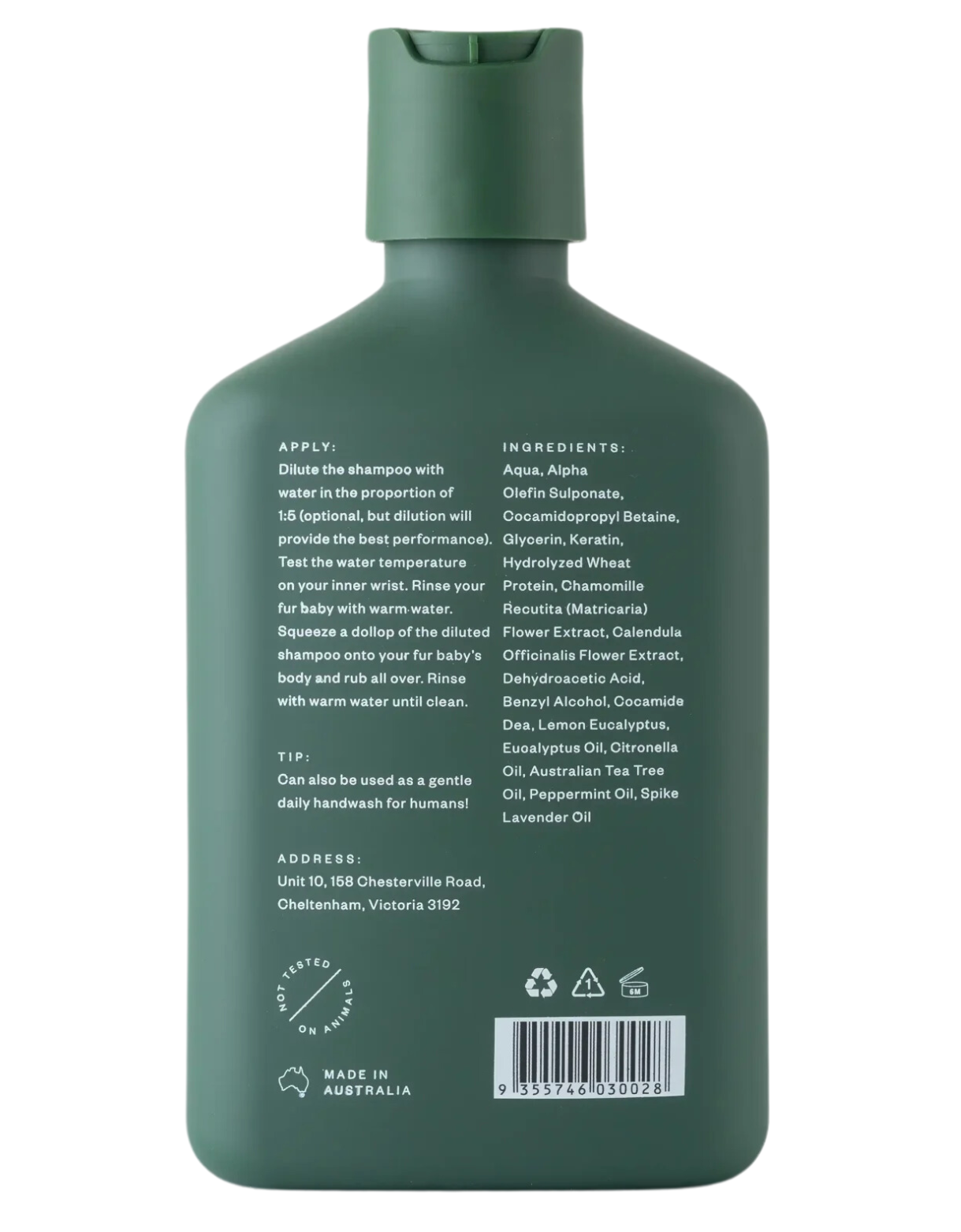 Troopets 340ml Balancing Eucalyptus Shampoo for Dogs image 2