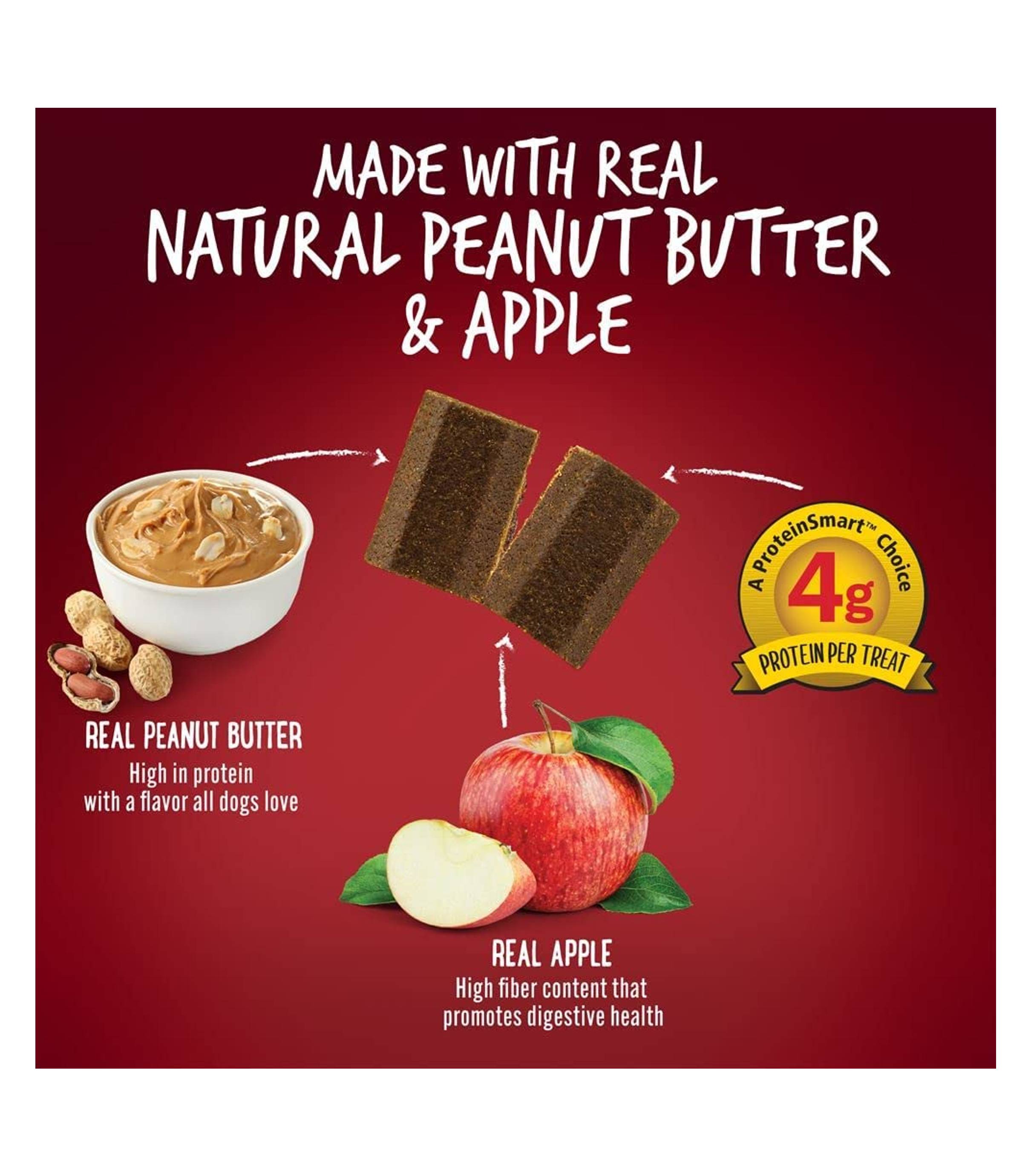 Fruitables Dog 6oz PB N' Joy Peanut Butter & Apple Bar Dog Treats image 4