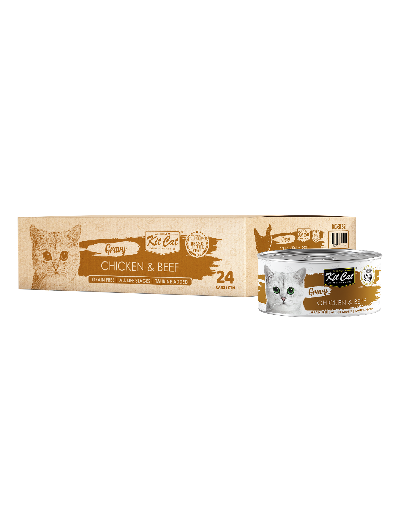 Kit Cat 70g Gravy Canned Chicken & Beef Wet Cat Food (EXP: 09 Apr 2028) image 3