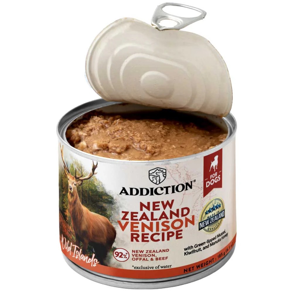Addiction Dog Wild Islands 185g Venison Meats Grain Free Wet Canned Dog Food image 2