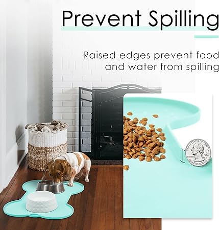 Super Design Silicone Bone Shaped Placemat for Dogs (Green) image 4