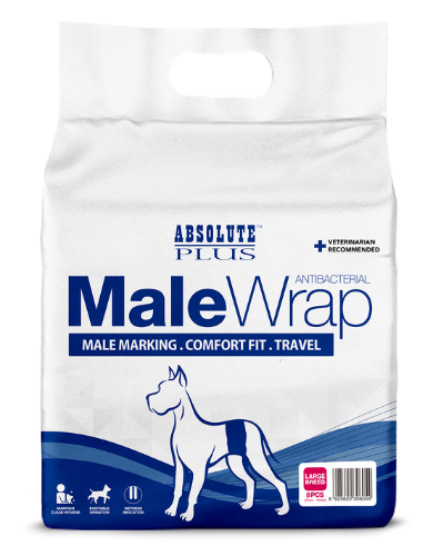 Absolute Plus Comfort Fit Antibacterial Disposable Male Wraps Large: 8 PCS image 4