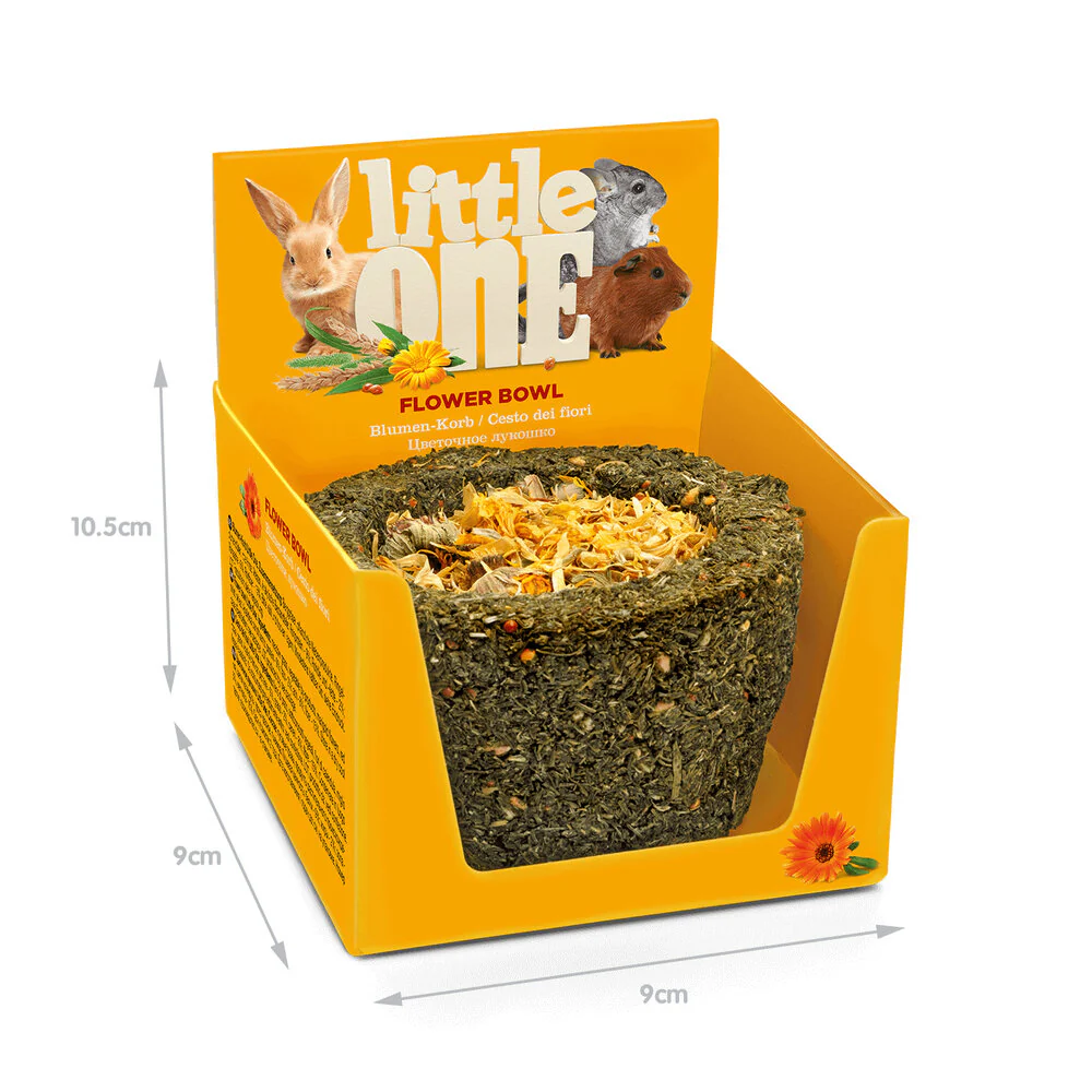 Little One Flower Bowl Treat-Toy for Small Mammals, 140 g image 2
