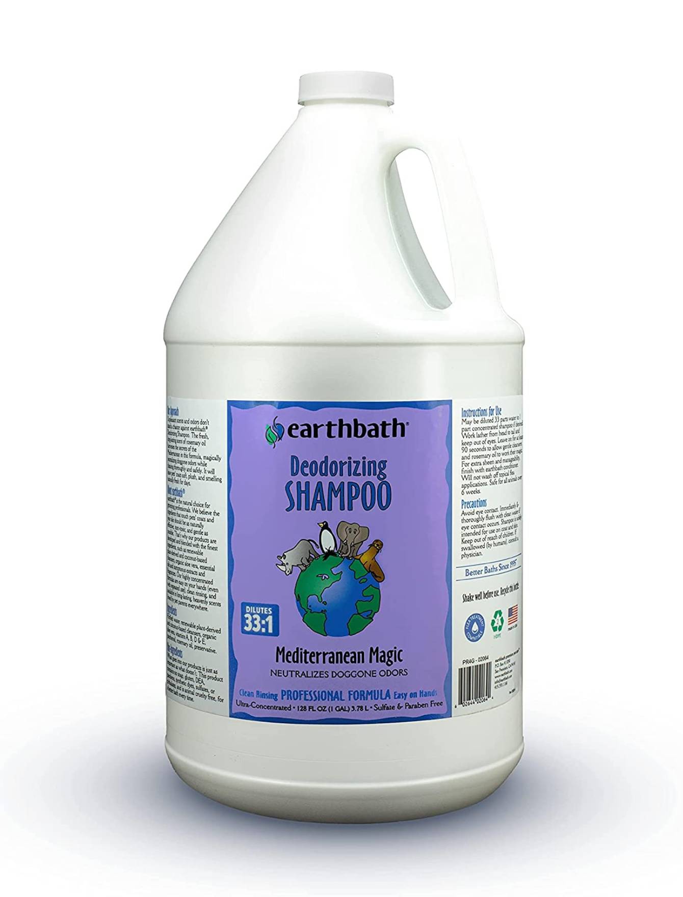 Earthbath 1 gallon Deodorizing Mediterranean Magic Pet Shampoo (3.8ltr) image 3