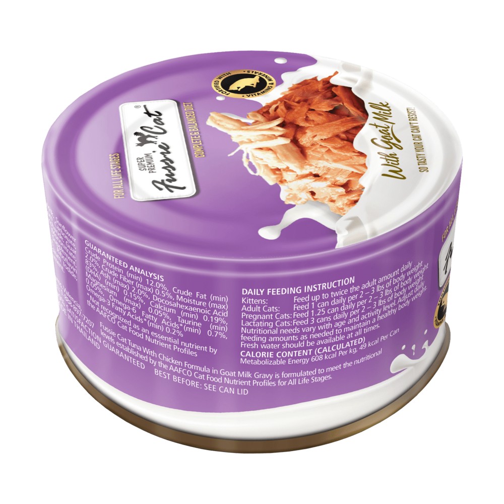 Fussie Cat Goat Milk 70g Tuna with Chicken in Gravy Wet Cat Food image 3