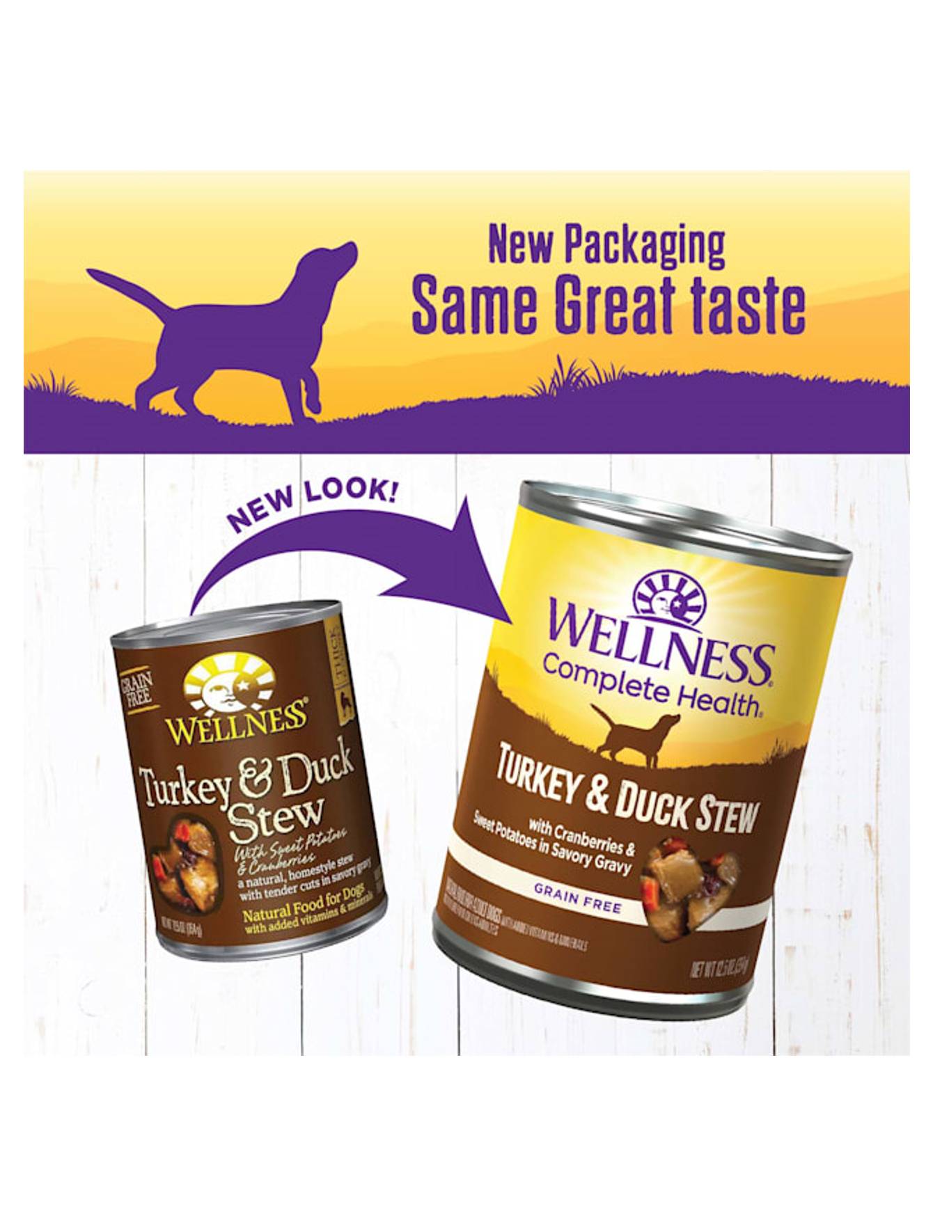 Wellness Stew Turkey & Duck with Sweet Potatoes & Cranberries Wet Dog Food 354g image 2