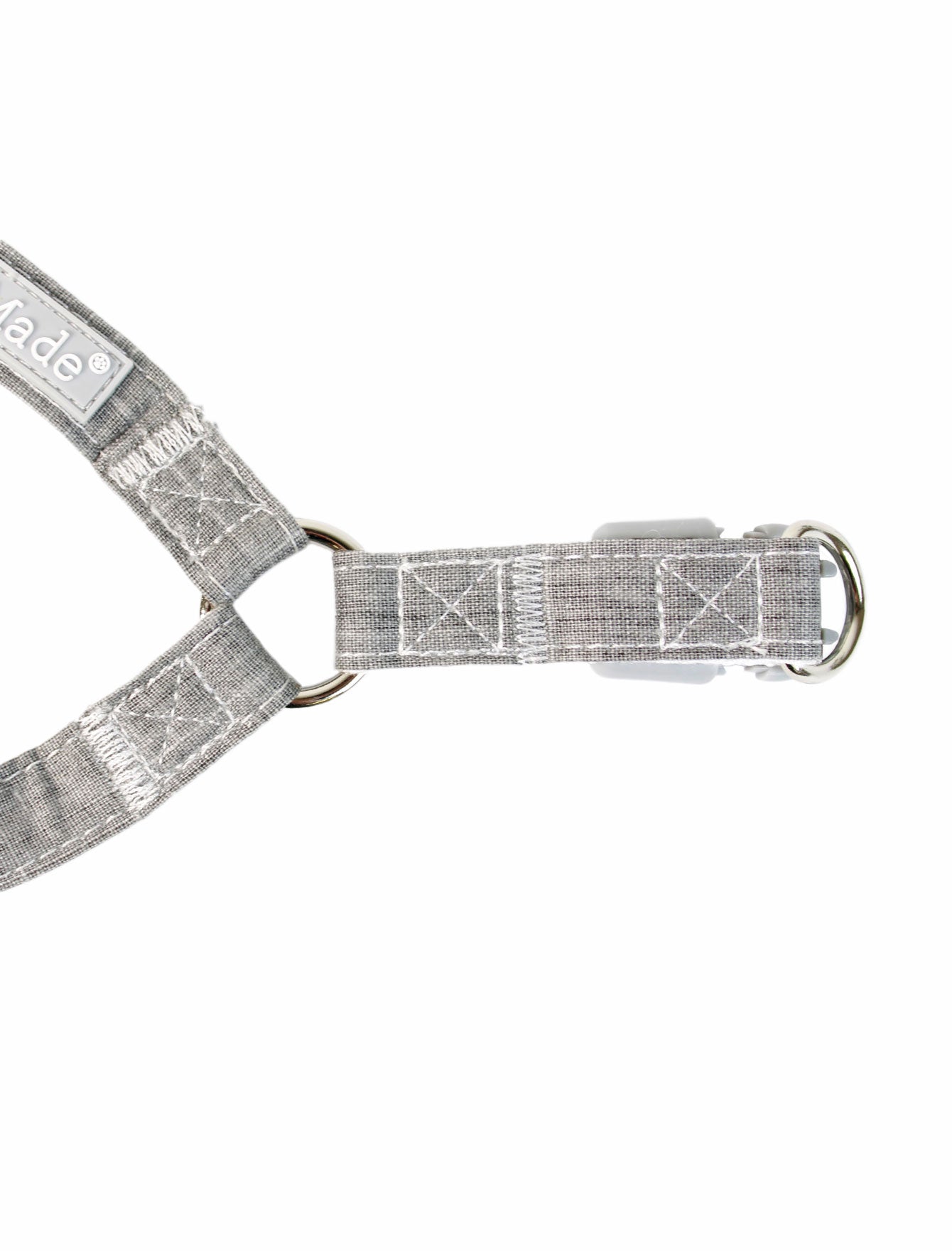 Paw Made Essentials Bamboo Fabric Harness in Pewter Medium image 10