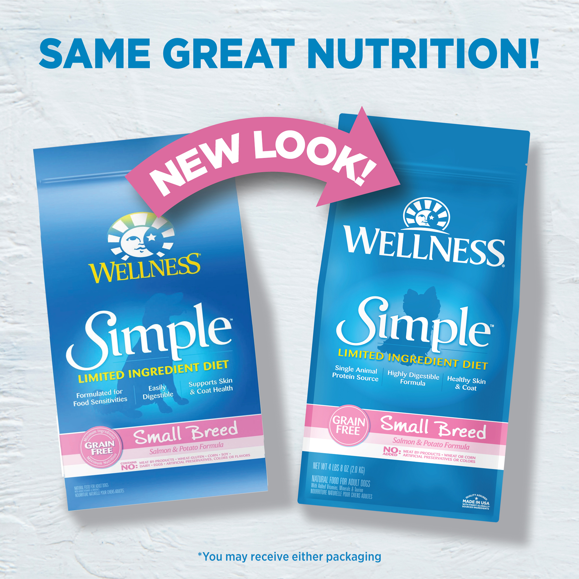 Wellness Dog 2.2kg (4lb) Simple Small Breed Salmon & Potato Formula Dry Dog Food image 4