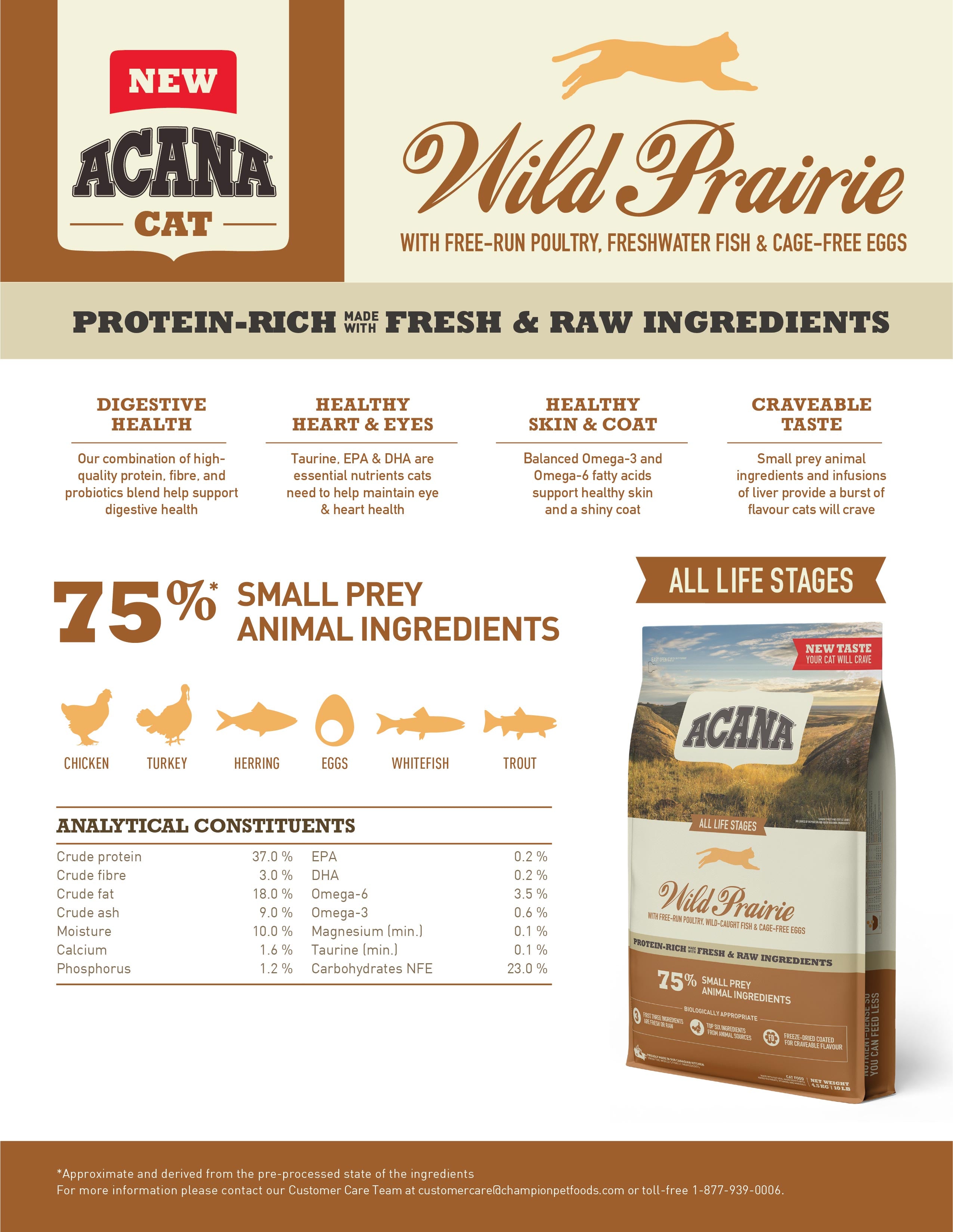 Acana Cat Regionals 1.8kg Wild Prairie Dry Cat Food (EXP: 28 Jan 2027) image 4