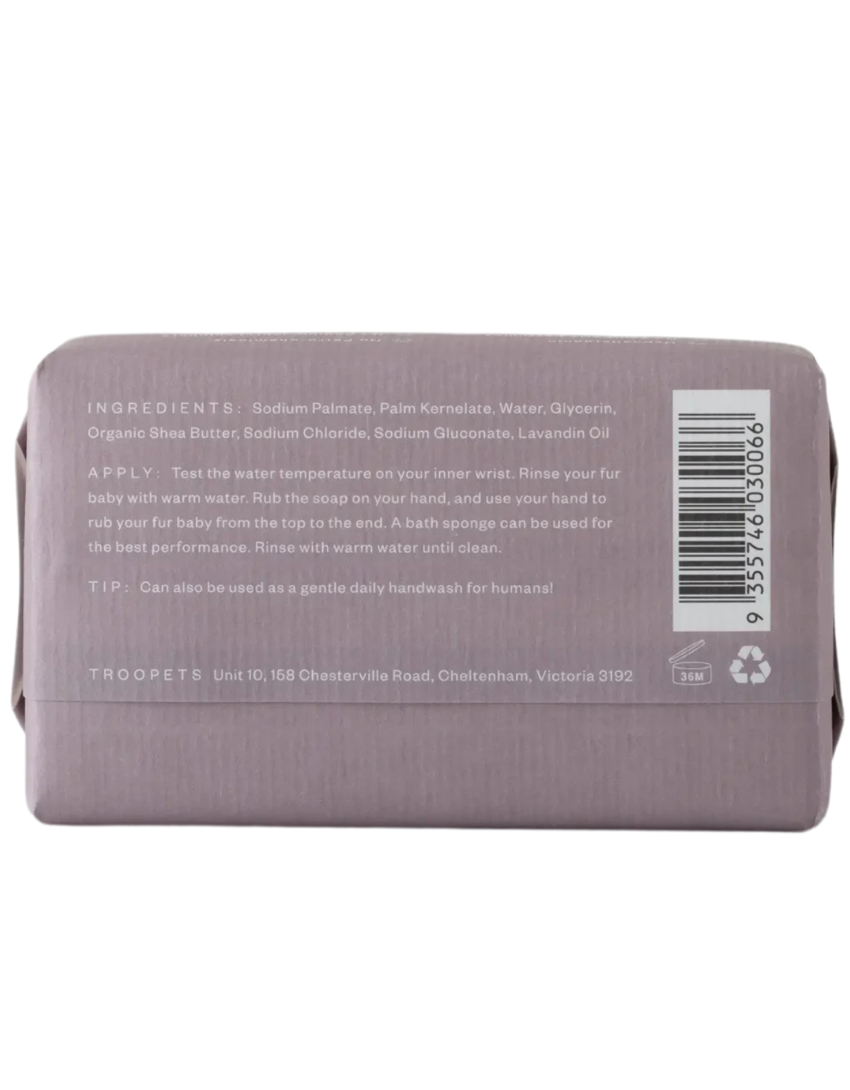 Troopets 200g Soothing Lavander Bar Soap for Dogs image 2