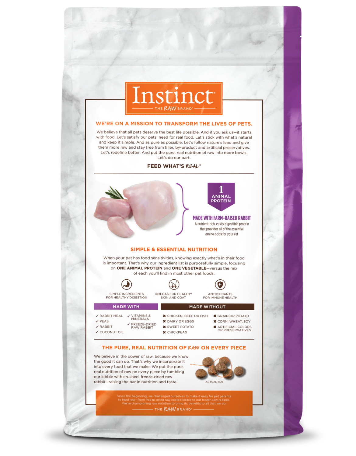 Instinct Limited Ingredient Diet Cat 4.5lb Grain Free Recipe with Real Rabbit Dry Cat Food (EXP: 13 Apr 2027) image 2