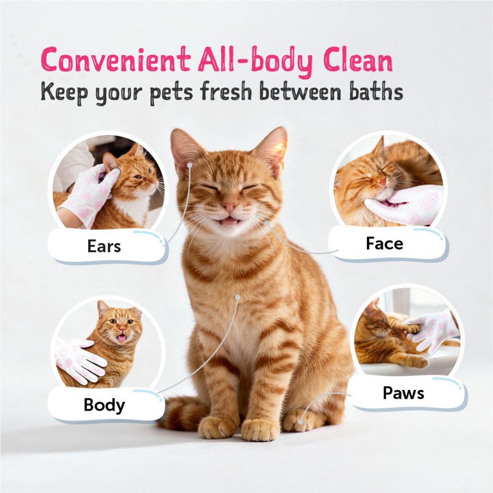 Loveabowl Cat Clean-A-Cat 10pcs Original Cica Pet Glove image 7