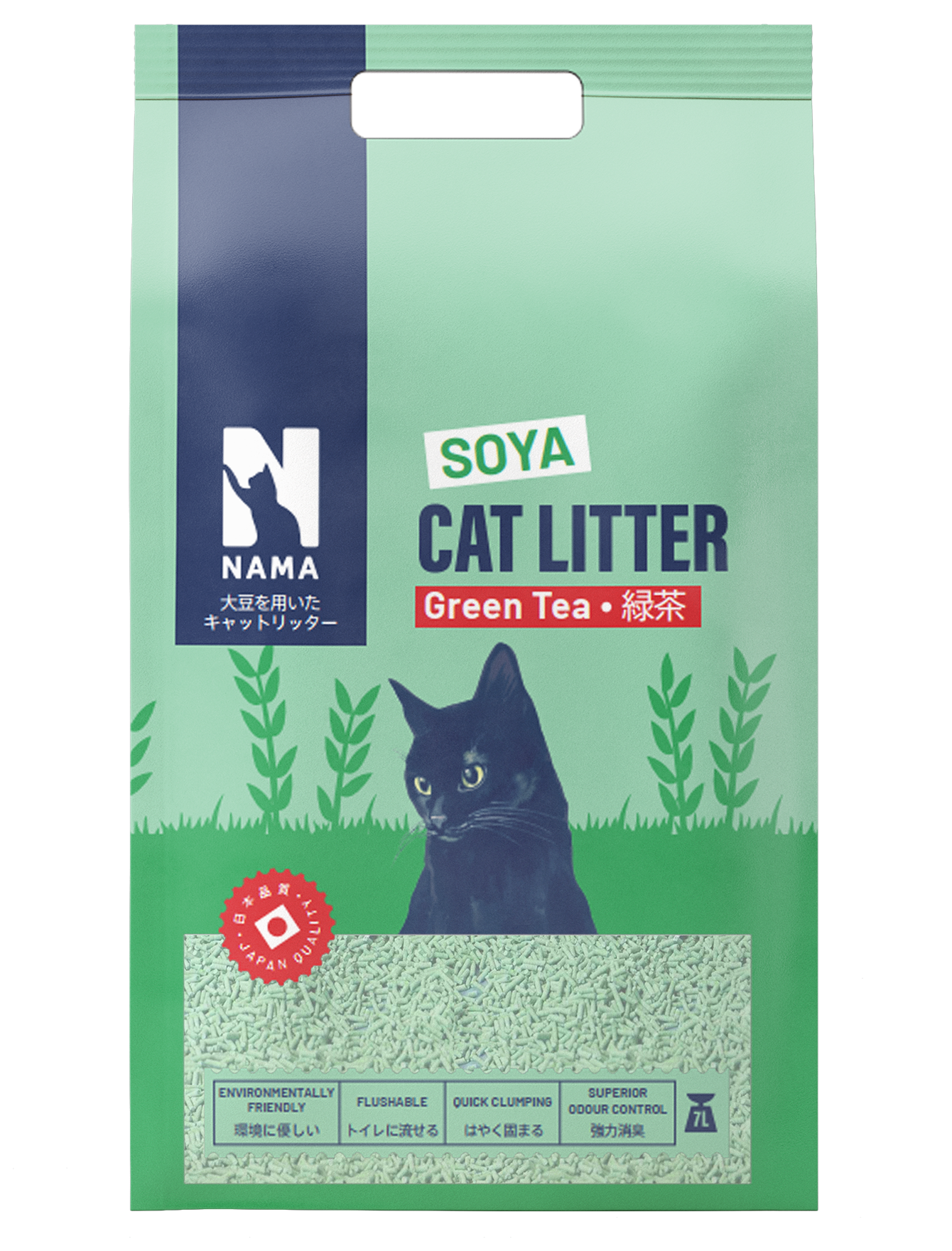 NAMA Soya Green Tea Clumping Cat Litter 7L image 2
