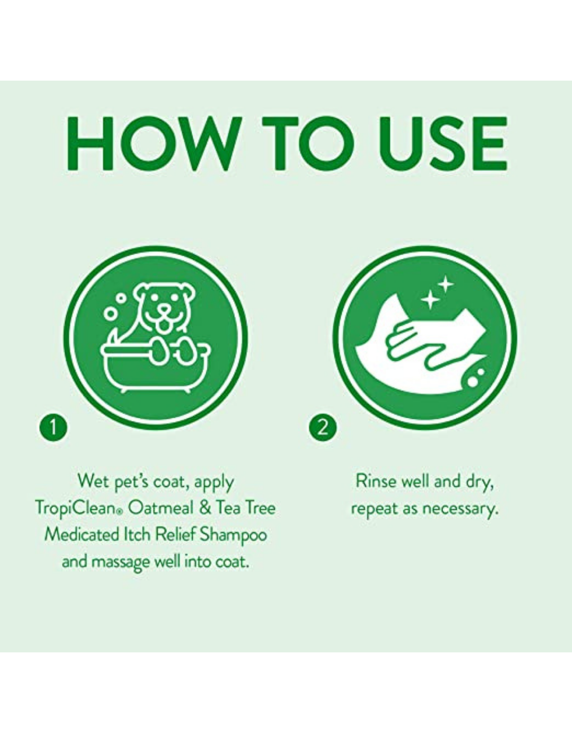 Tropiclean Medicated Itch Relief Pet Shampoo 355ml Oatmeal & Tea Tree image 4