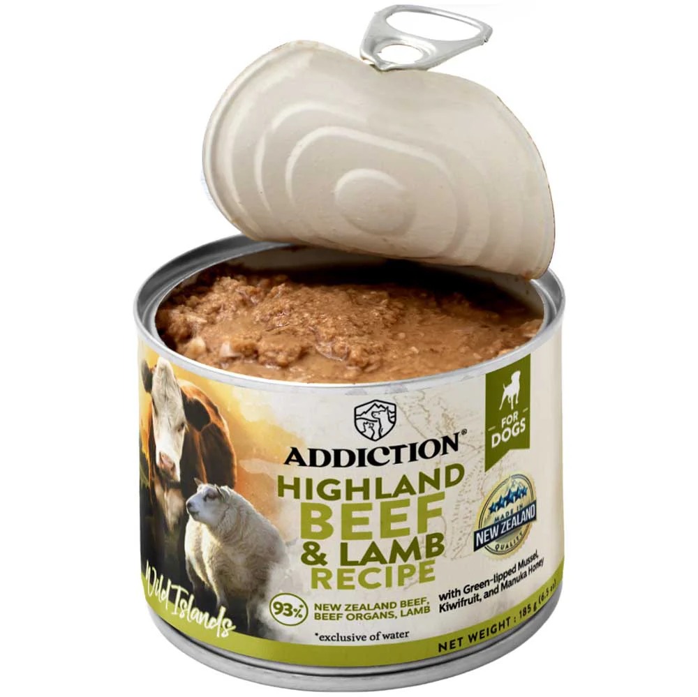 Addiction Dog Wild Islands 185g Highland Beef & Lamb Grain Free Wet Canned Dog Food image 3