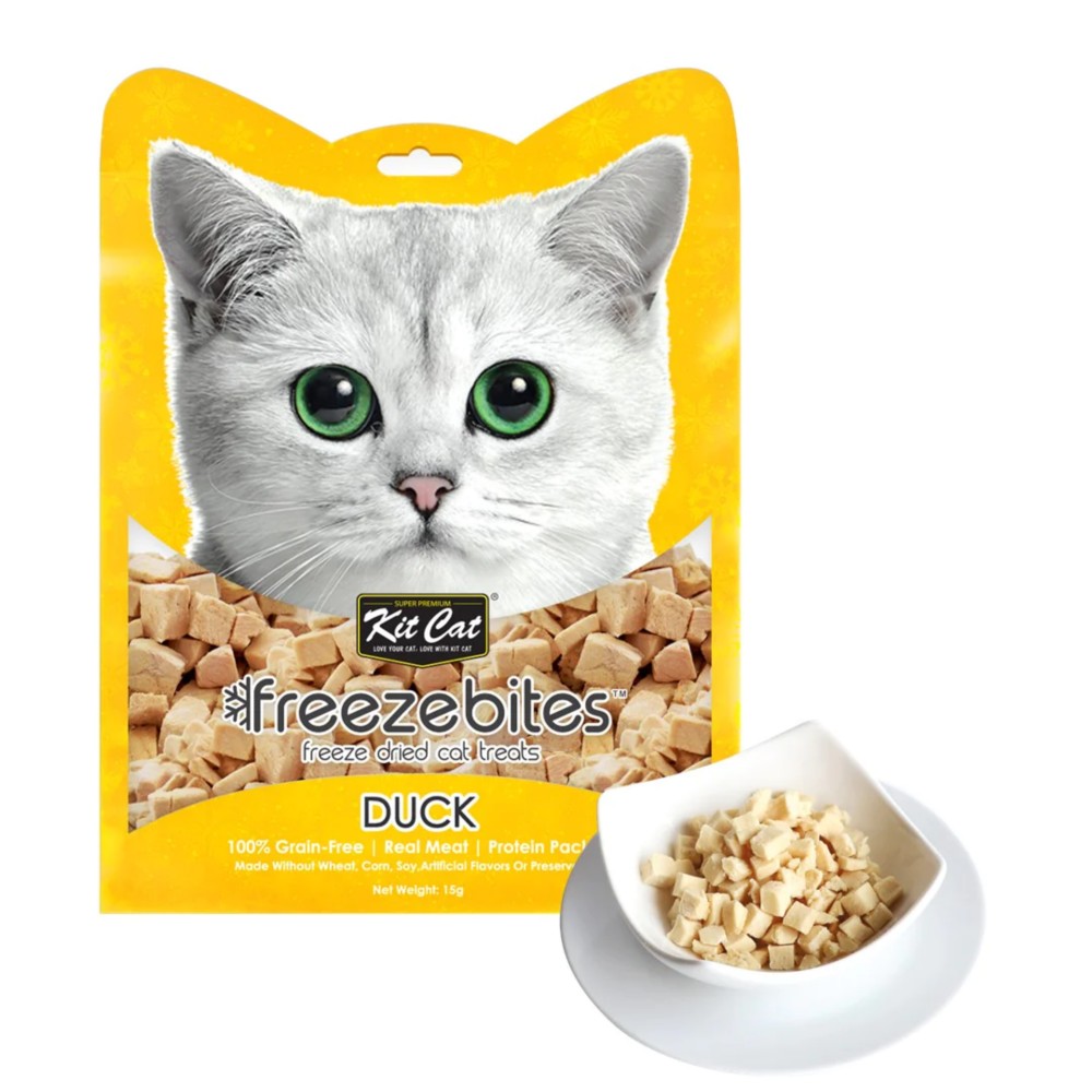 Kit Cat Freeze Bites Duck 15G Freeze Dried Cat Treat image 2